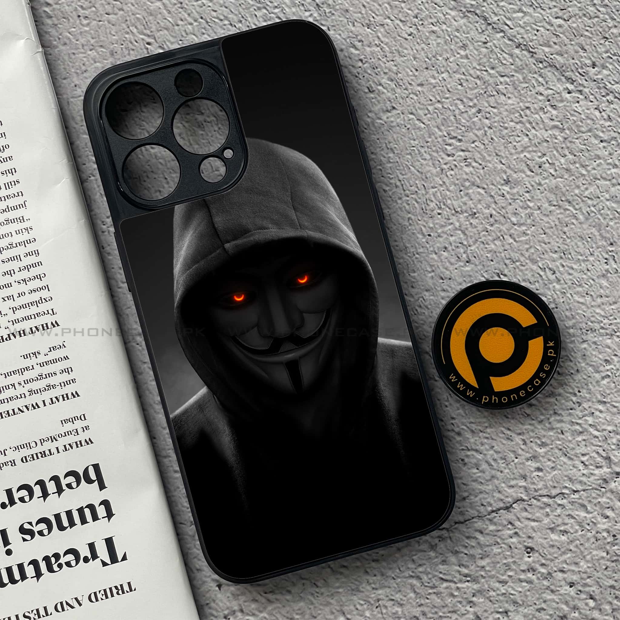 iPhone 15 Pro - Anonymous 2.0 Series - Premium Metal Printed soft Bumper shock Proof Case