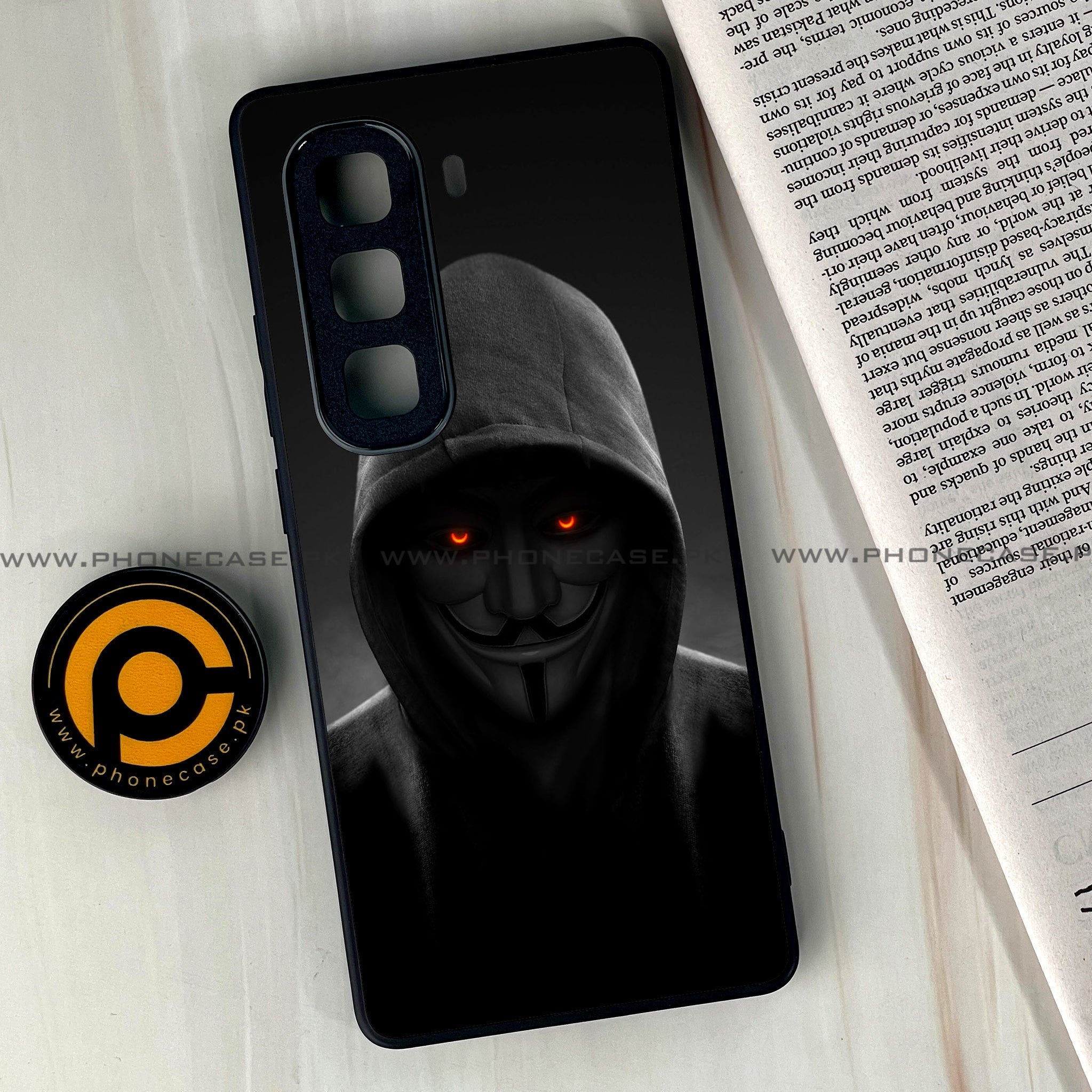 Infinix Hot 60 Pro Plus - Anonymous 2.0 Series - Premium Metal Printed soft Bumper shock Proof Case
