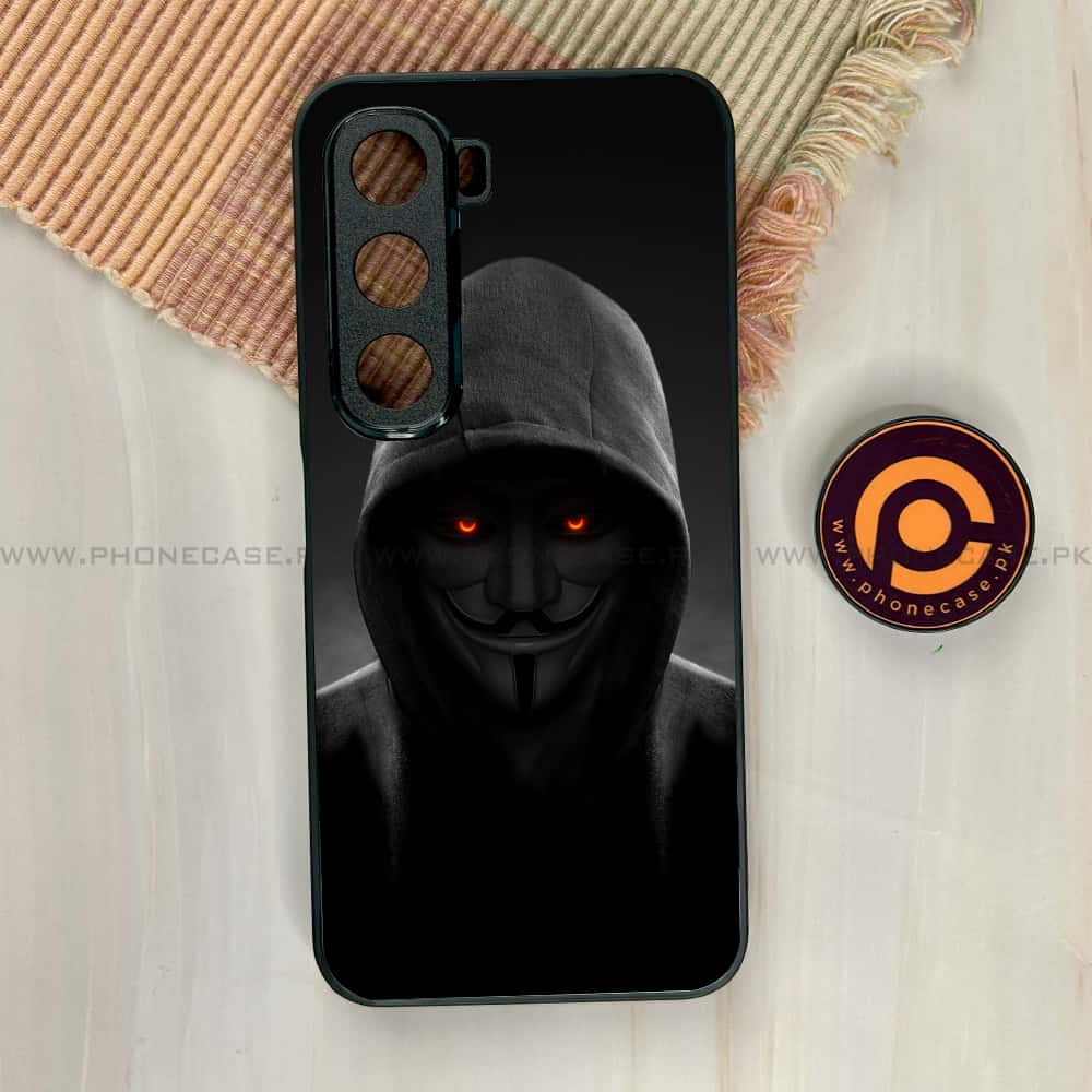 Infinix Hot 60i - Anonymous 2.0 Series - Premium Metal Printed soft Bumper shock Proof Case