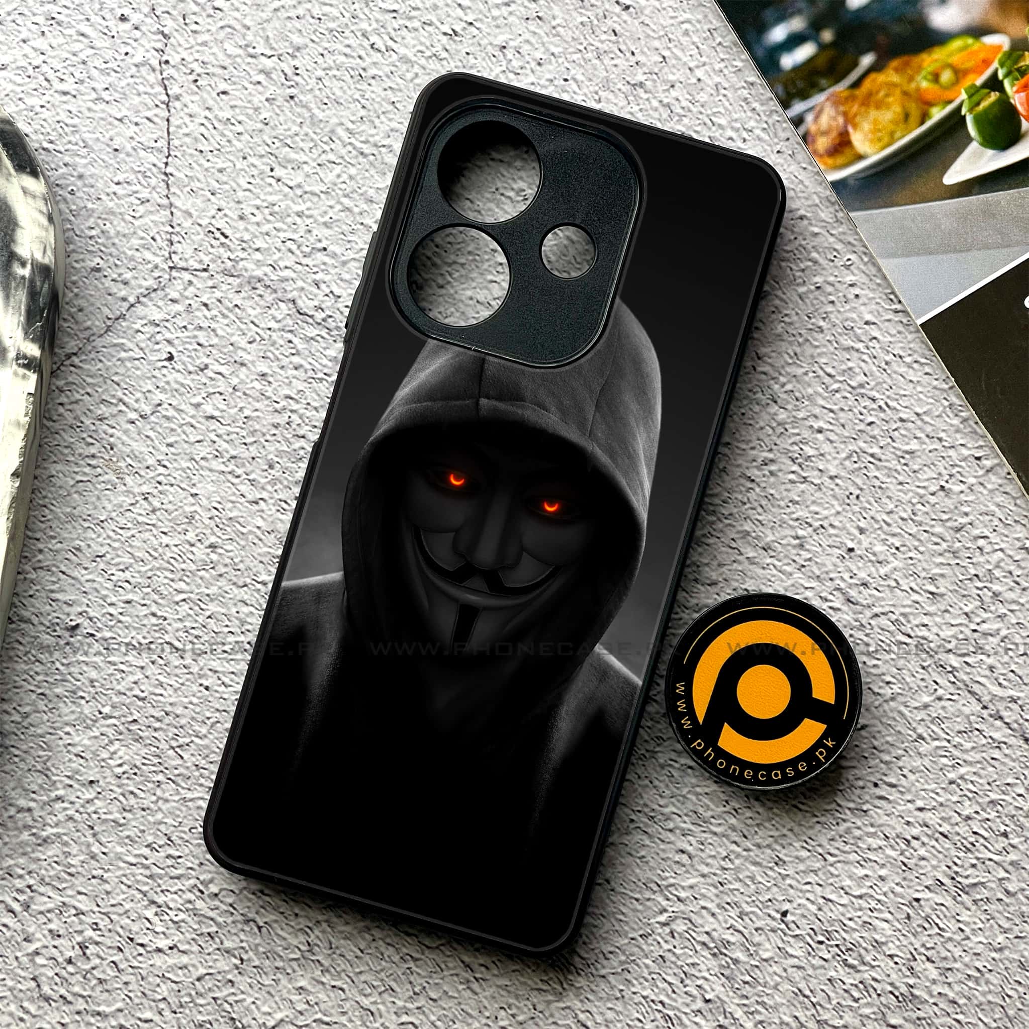 Oppo A5i - Anonymous 2.0 Series - Premium Metal Printed soft Bumper shock Proof Case
