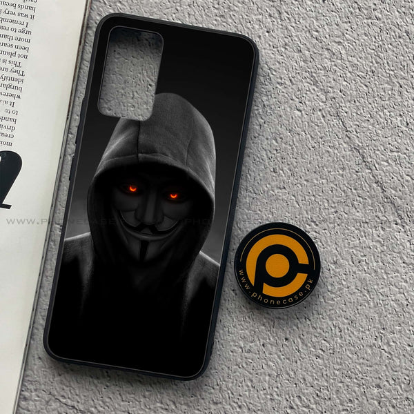 Vivo V21 - Anonymous 2.0 Design 4  - Premium Printed Glass soft Bumper shock Proof Case CS-37694