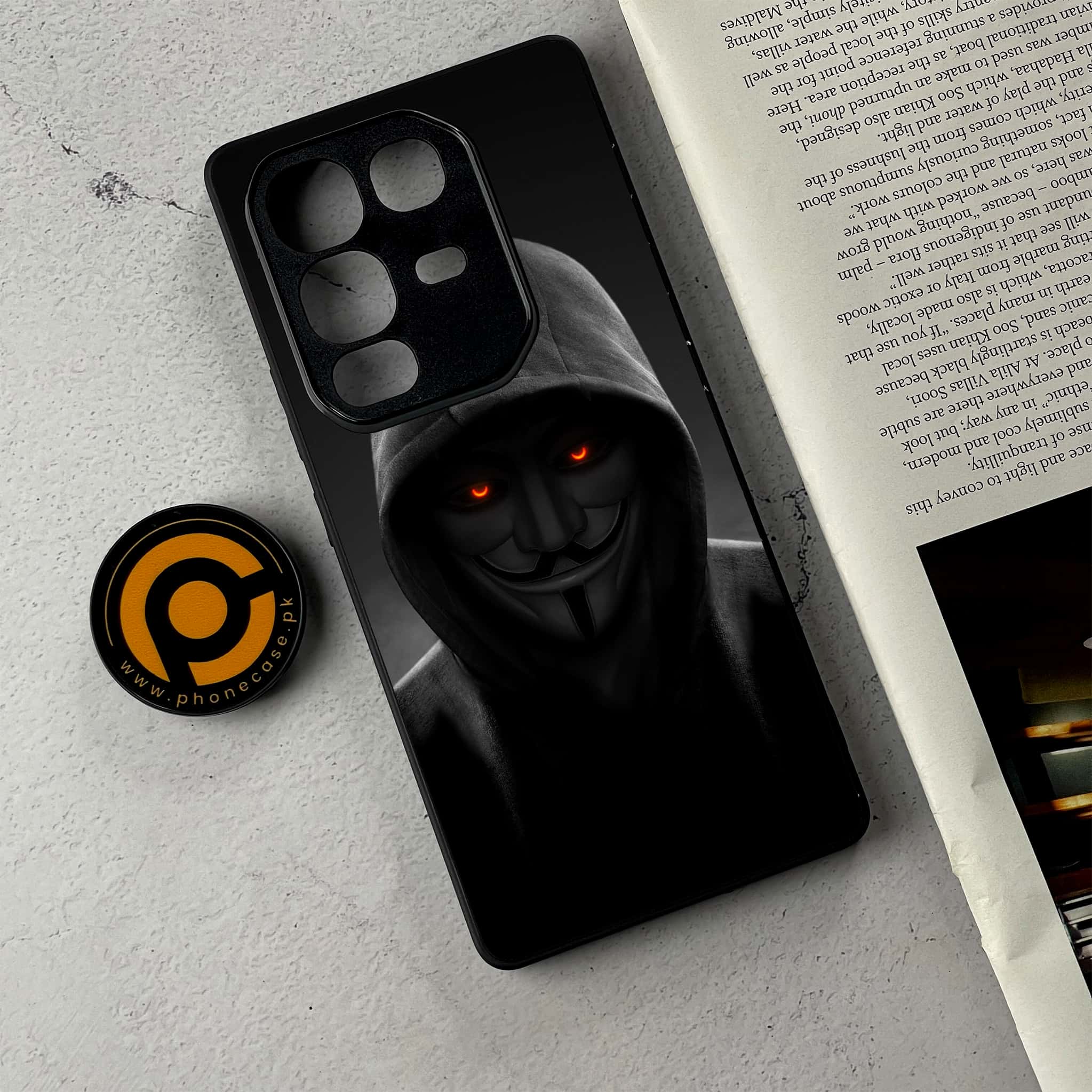 Infinix Note 50 - Anonymous 2.0 Series - Premium Metal Printed Soft Bumper Shockproof Case