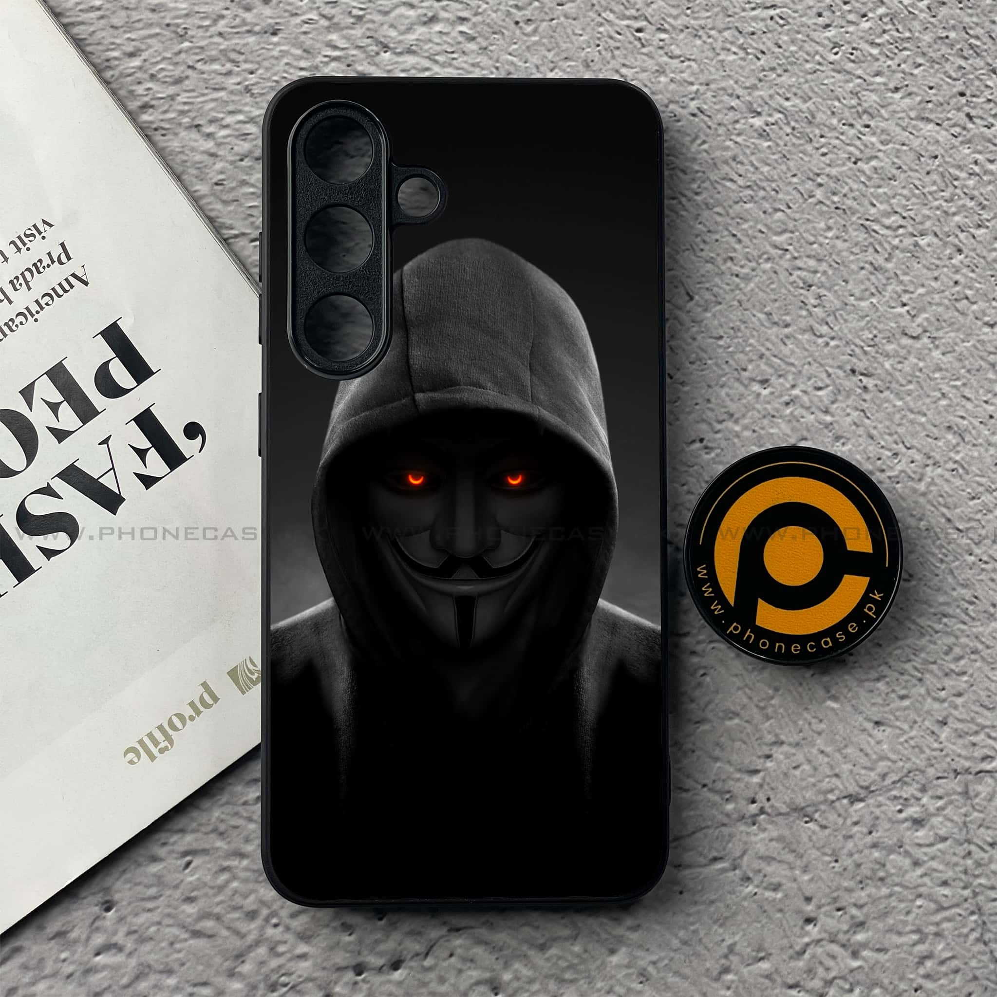 Samsung Galaxy S25 FE - Anonymous 2.0 Series - Premium Metal Printed soft Bumper shock Proof Case