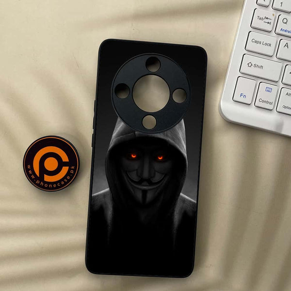 HONOR X9b 5G - Anonymous 2.0 Design 4 - Premium Metal  Printed soft Bumper shock Proof Case CS-39574