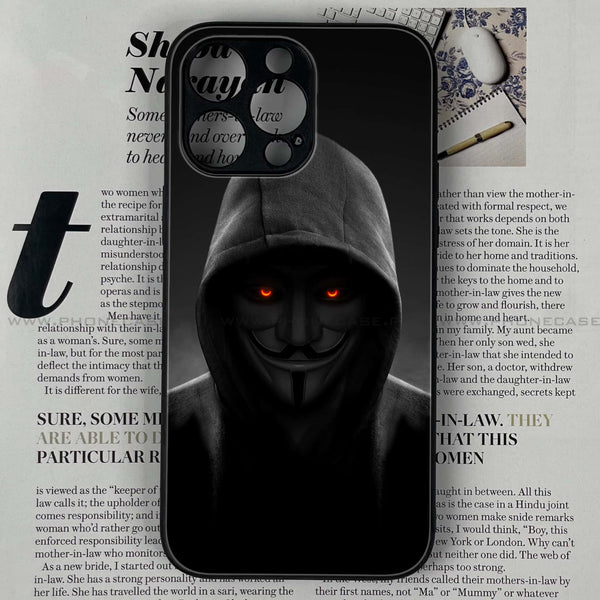iPhone 13 Pro Max  - Anonymous 2.0   Design 4- Premium Metal Printed soft Bumper shock Proof Case CS-34074