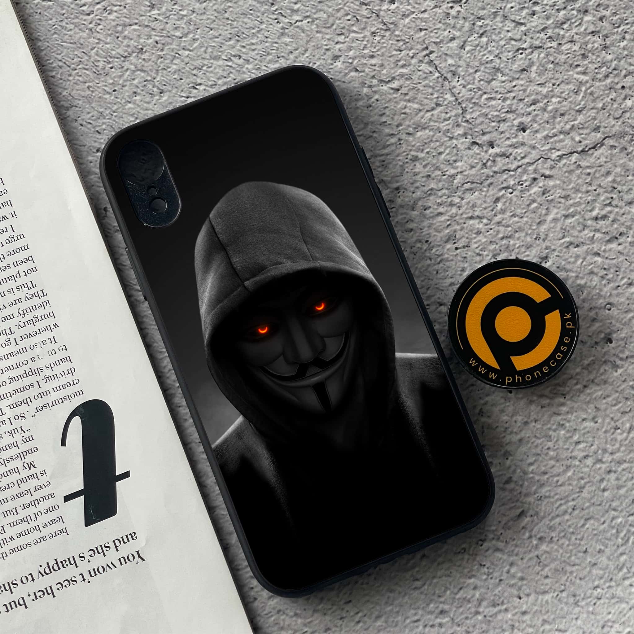 iPhone XR - Anonymous 2.0 Series - Premium Metal Printed soft Bumper shock Proof Case