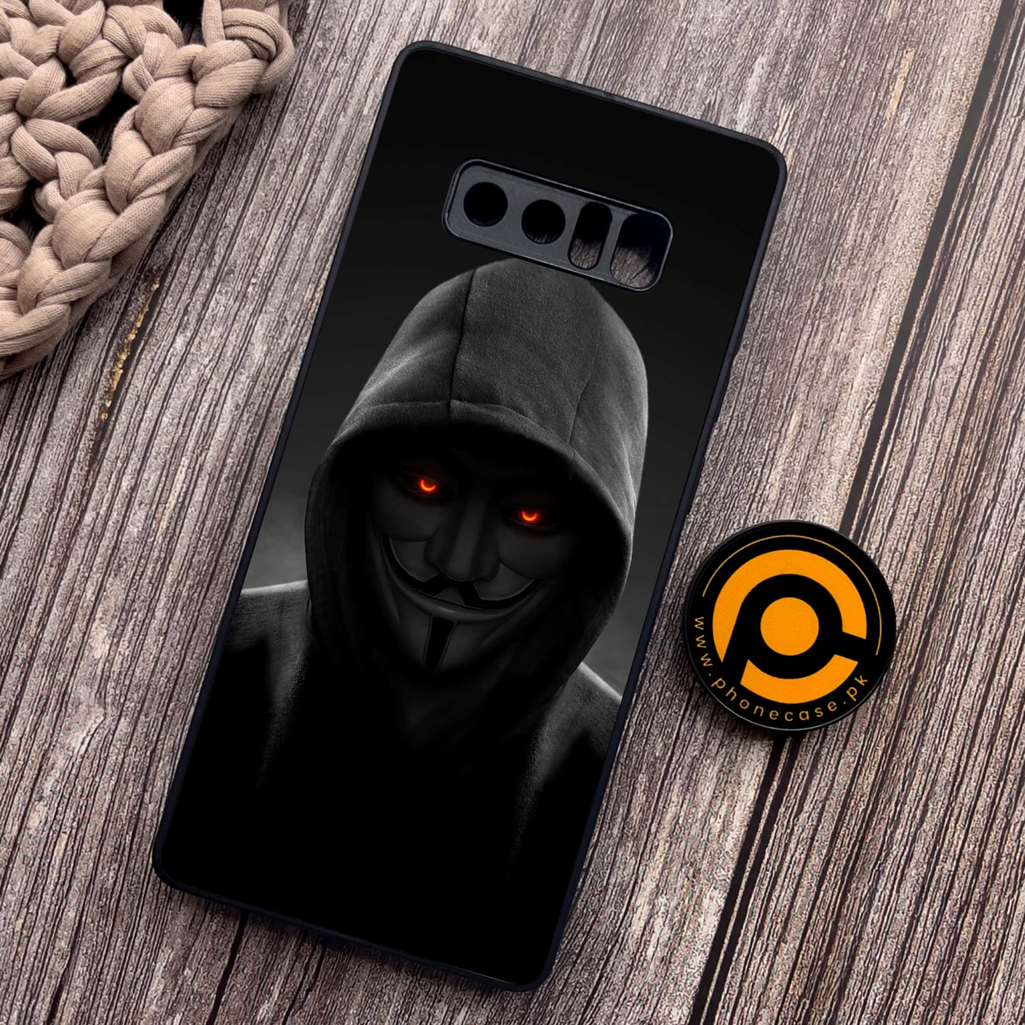 Samsung Galaxy Note 8 - Anonymous 2.0 Series - Premium Metal Printed soft Bumper shock Proof Case
