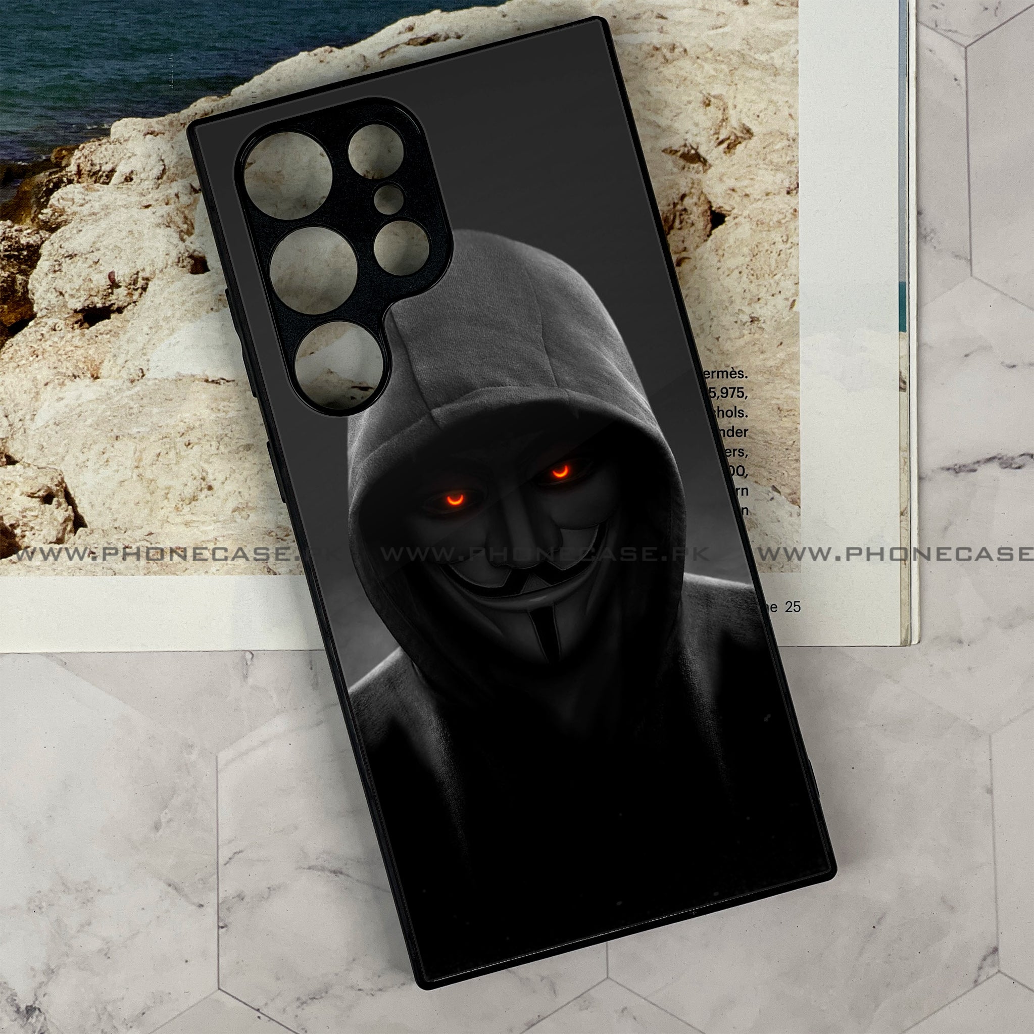 Galaxy S21 Ultra - Anonymous 2.0 Series - Premium Metal Printed soft Bumper shock Proof Case