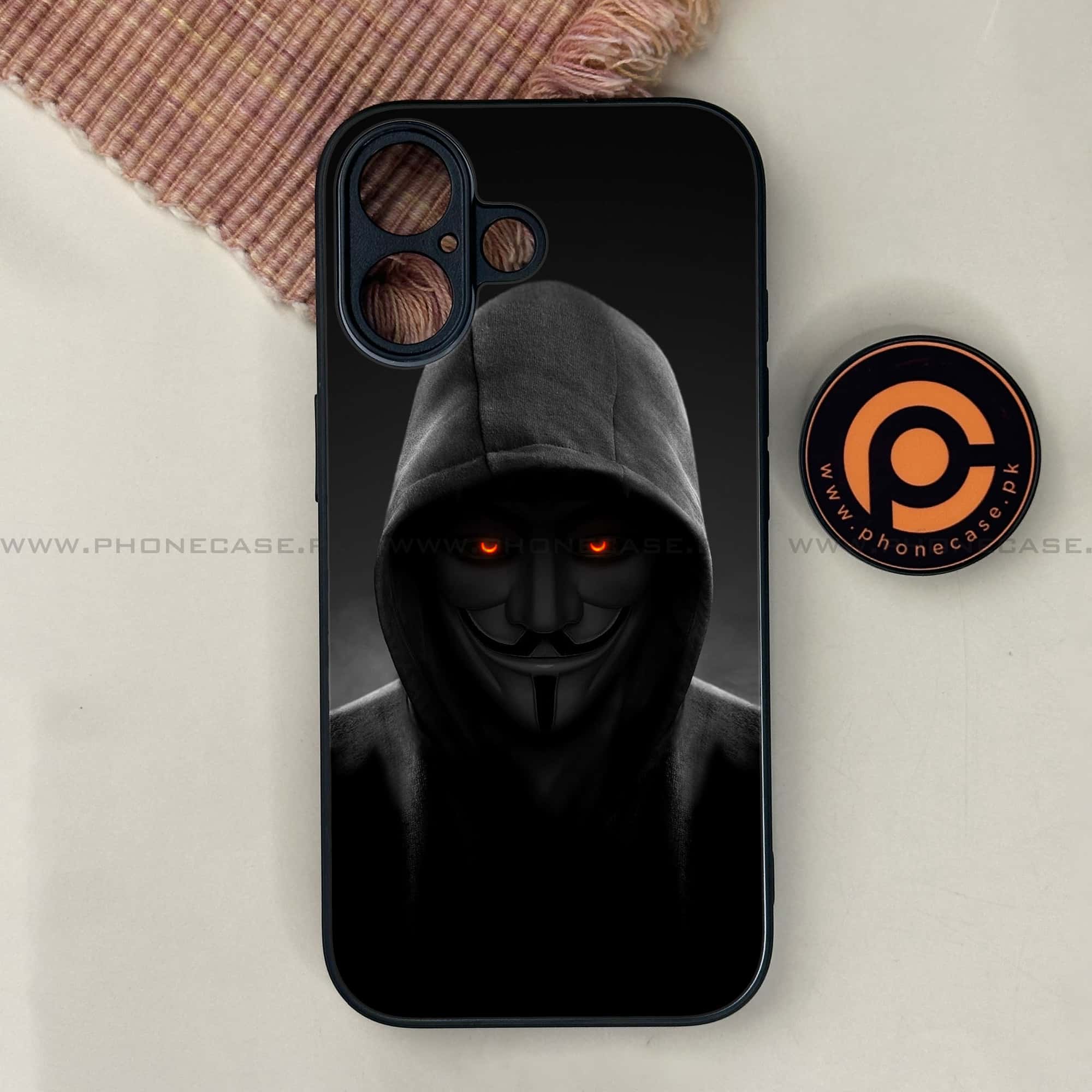 iPhone 17 - Anonymous 2.0 Series - Premium Printed Glass soft Bumper shock Proof Case
