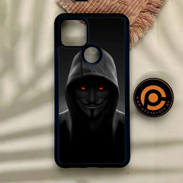 Google Pixel 4a 5G - Anonymous 2.0 Design 4 - Premium Metal Printed Soft Bumper Shock Proof Case