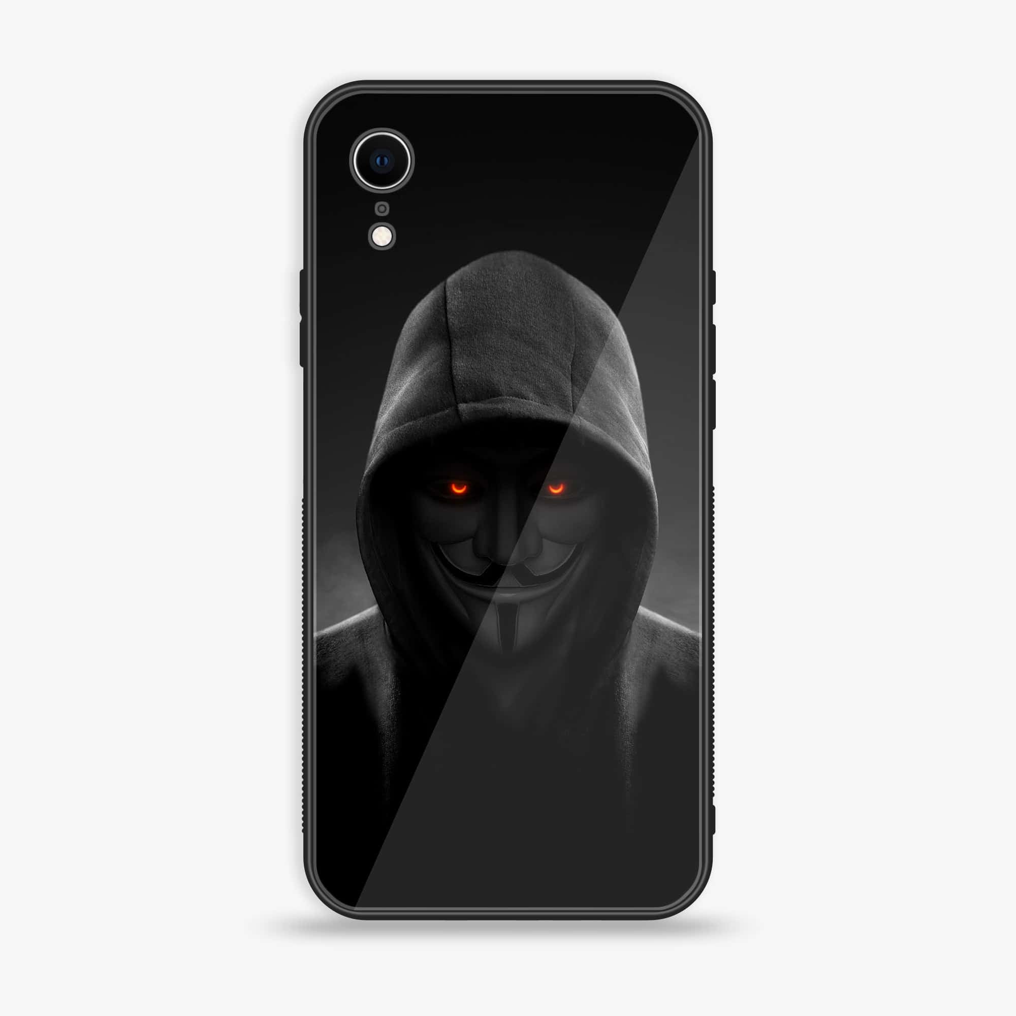 iPhone XR - Anonymous 2.0 Series - Premium Printed Glass soft Bumper shock Proof Case