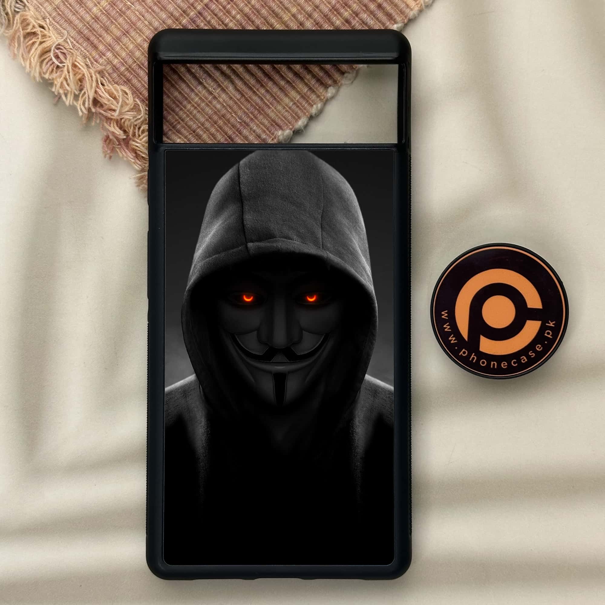 Google Pixel 6 - Anonymous 2.0 Series - Premium Metal Printed soft Bumper Shock Proof Case