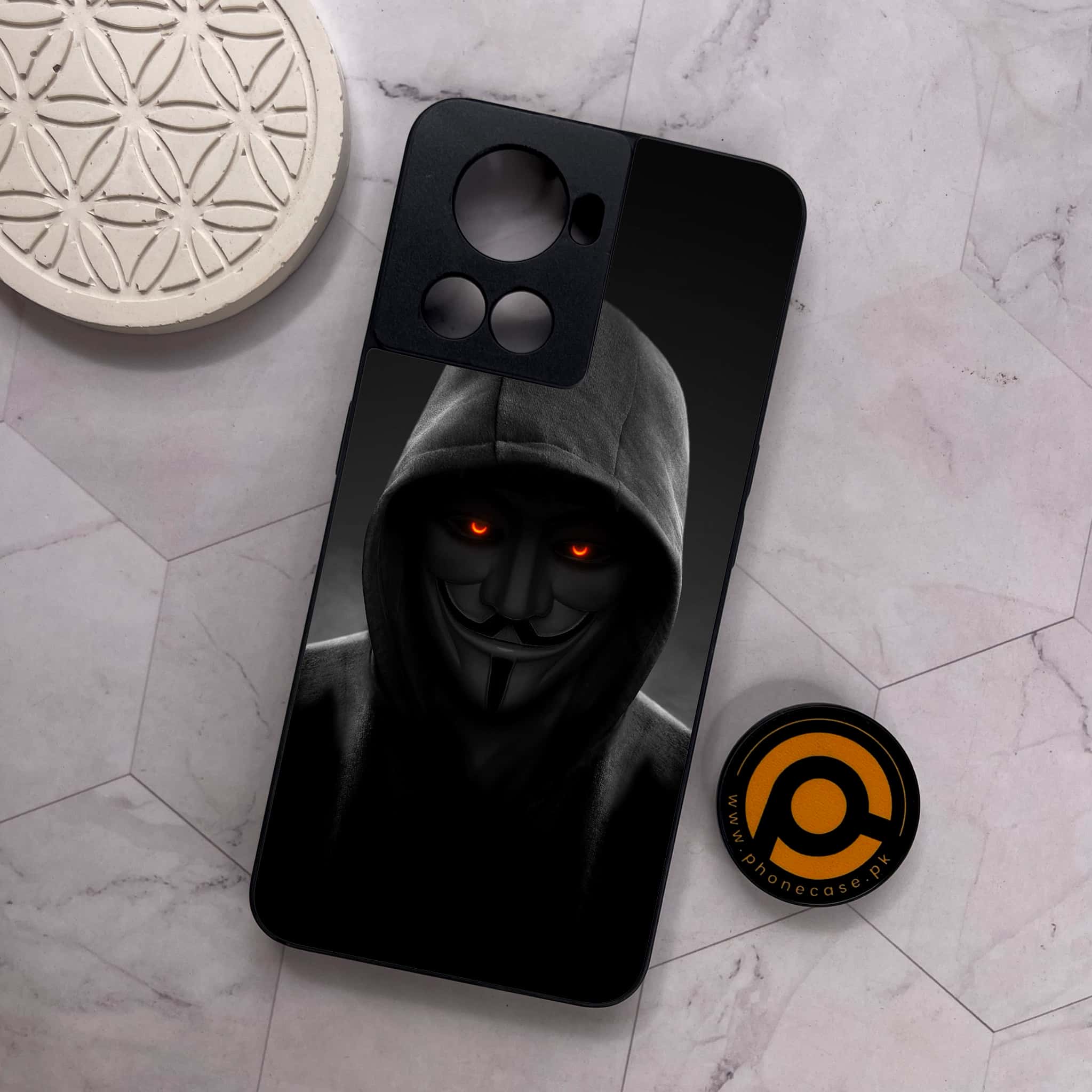 OnePlus 10R - Anonymous 2.0 Series - Premium Metal Printed soft Bumper shock Proof Case