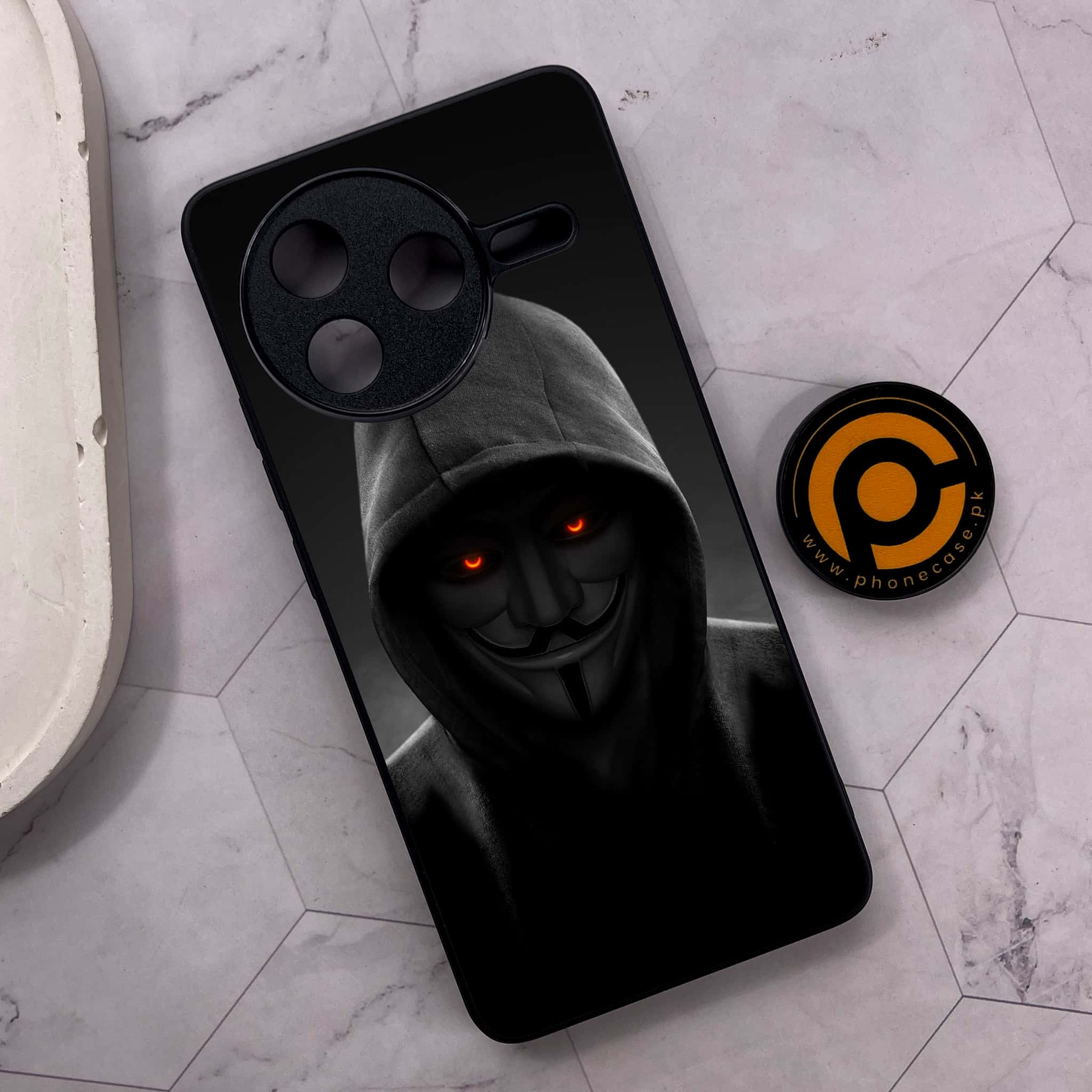 Xiaomi Poco F7 Pro 5G - Anonymous 2.0 Series - Premium Metal Printed soft Bumper shock Proof Case