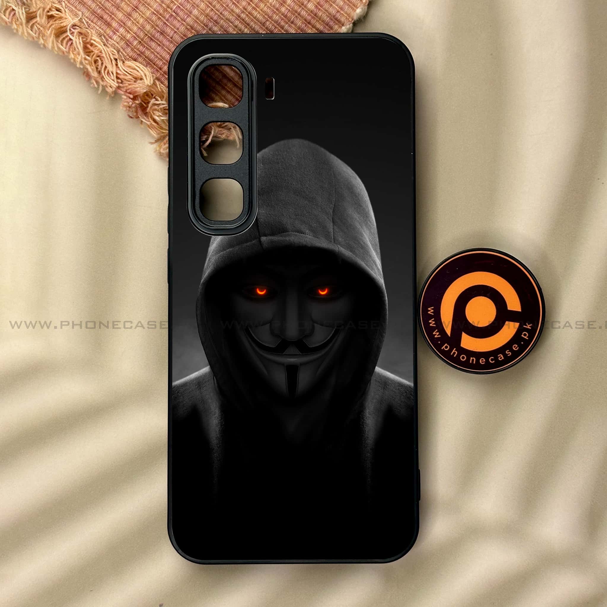 Infinix Hot 60 Pro - Anonymous 2.0 Series - Premium Metal Printed soft Bumper shock Proof Case