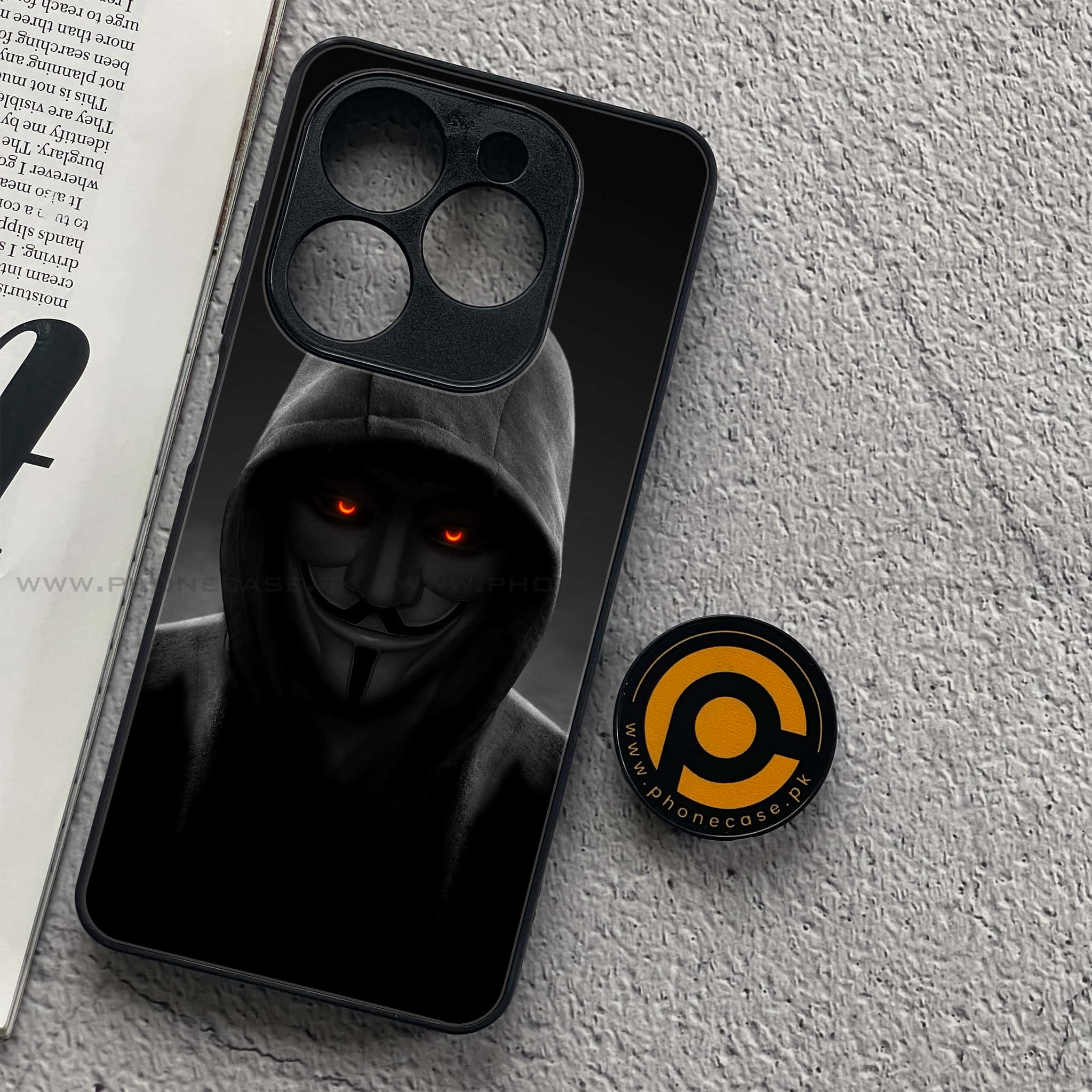 Infinix Smart 8 Pro - Anonymous 2.0 Series - Premium Metal Printed soft Bumper shock Proof Case