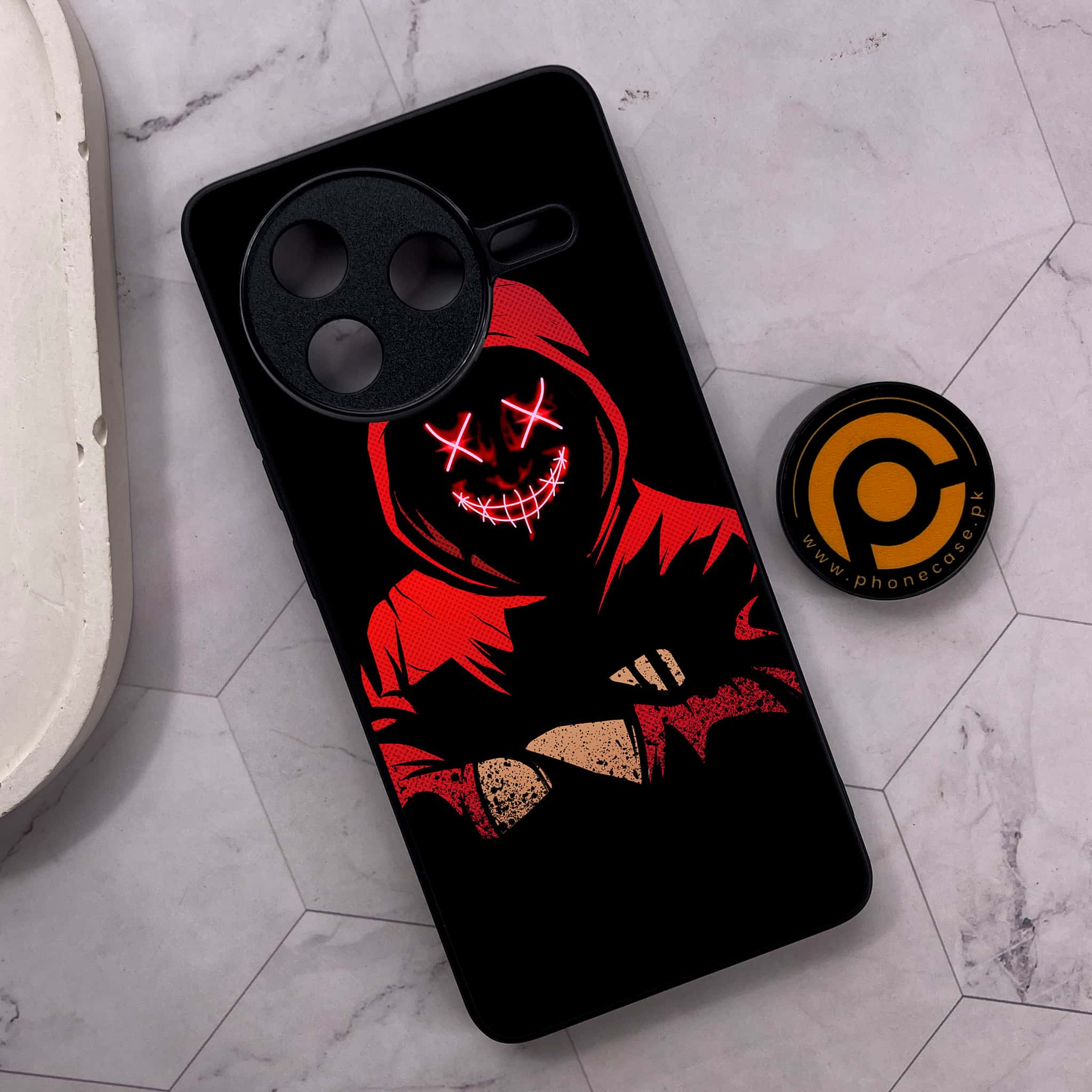 Xiaomi Poco F7 Pro 5G - Anonymous 2.0 Series - Premium Metal Printed soft Bumper shock Proof Case