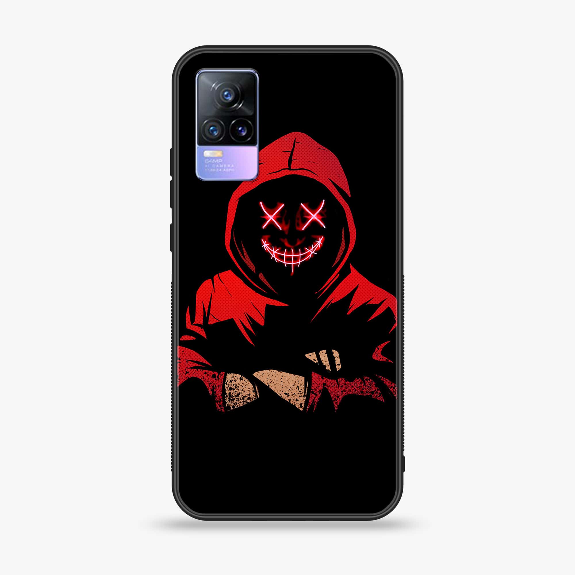 Vivo V21e - Anonymous 2.0 Series - Premium Printed Glass soft Bumper shock Proof Case