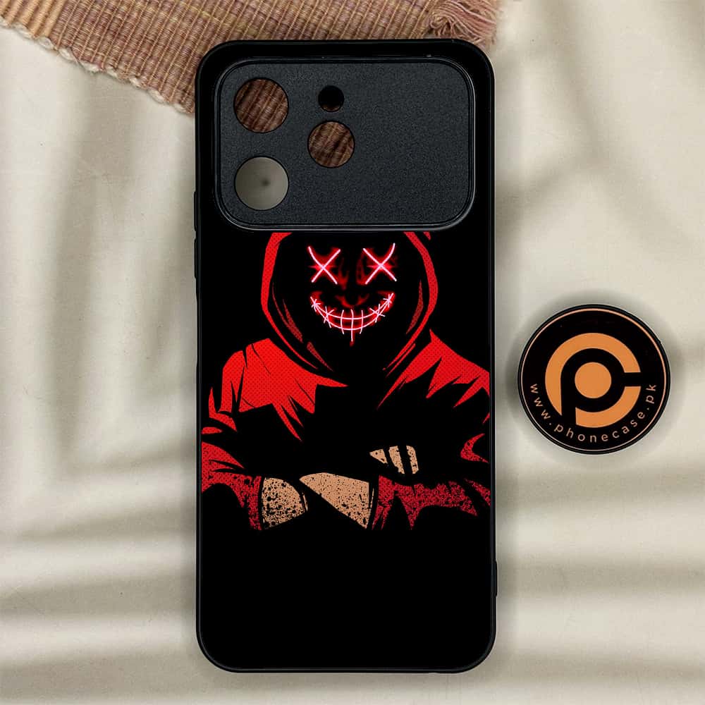 Tecno Spark 40 - Anonymous 2.0 Series - Premium Metal Printed soft Bumper shock Proof Case