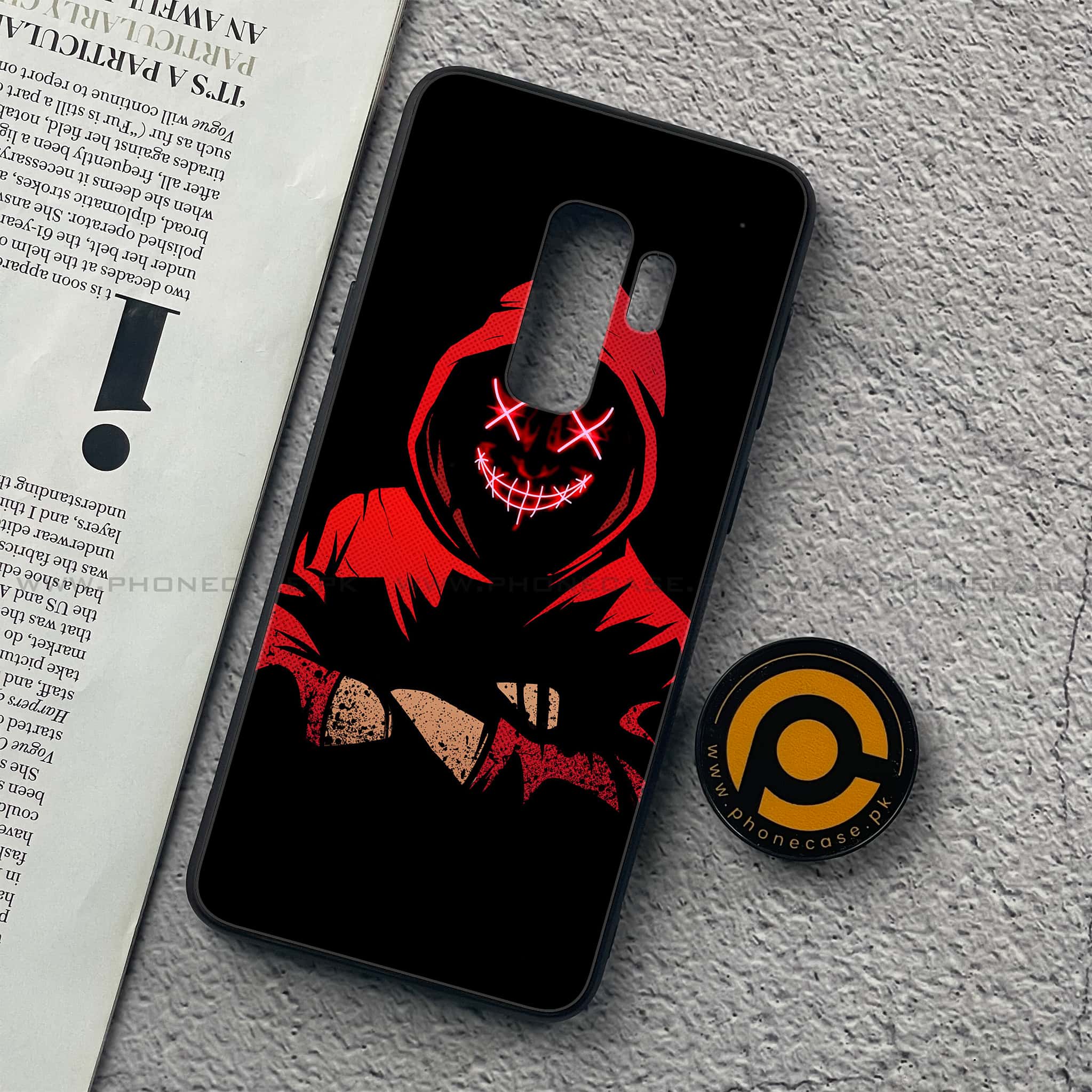 Samsung Galaxy S9 Plus - Anonymous 2.0 Series - Premium Printed Glass soft Bumper shock Proof Case