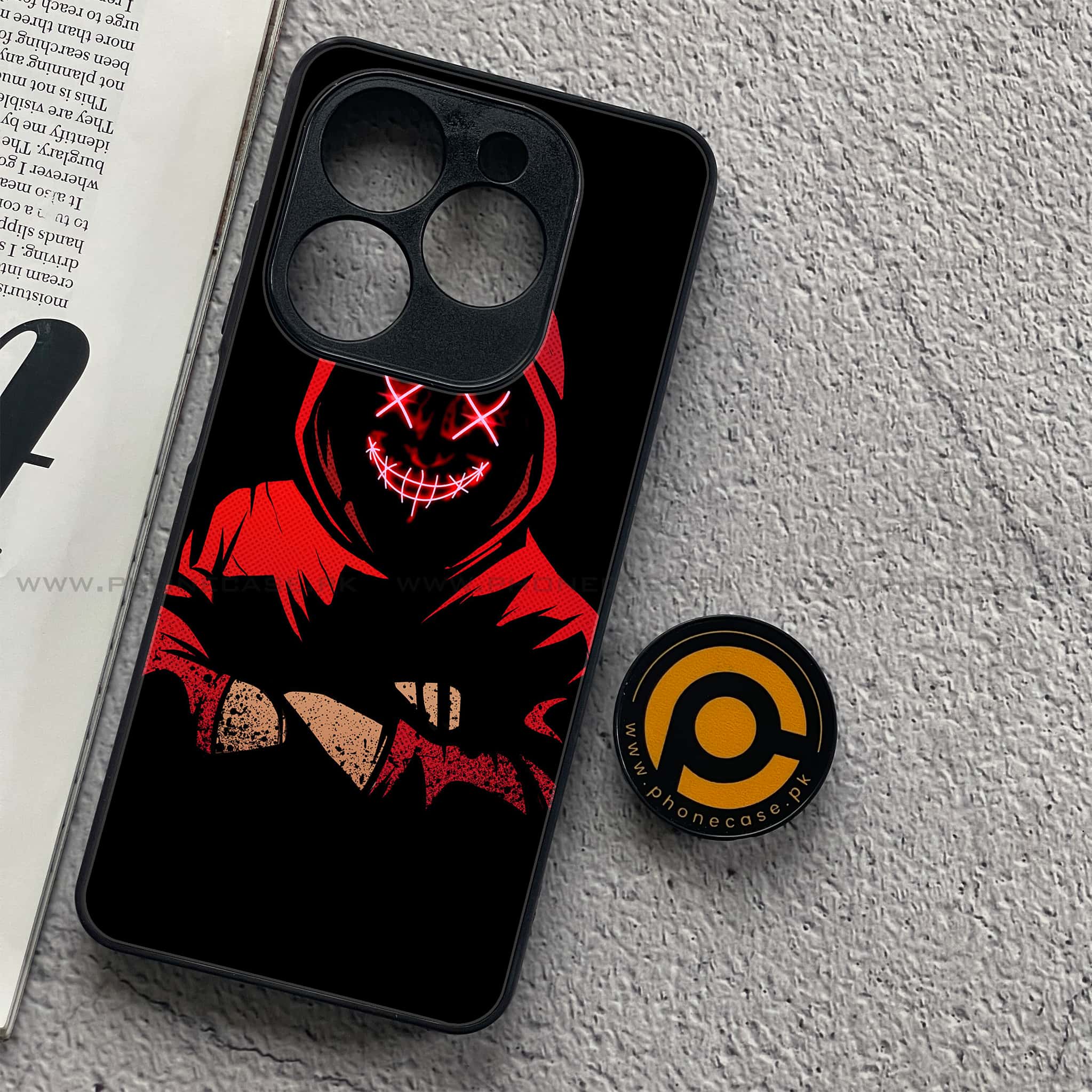 Infinix Hot 40i - Anonymous 2.0 Series - Premium Metal Printed soft Bumper shock Proof Case