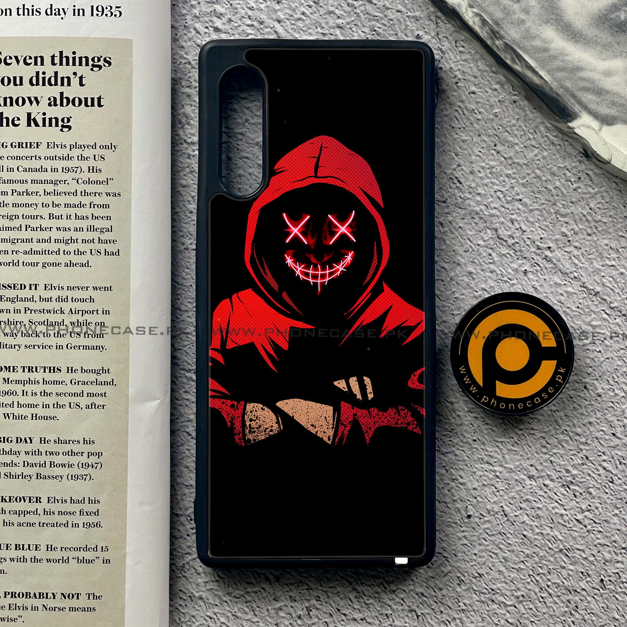 LG G9 - Anonymous 2.0 Series - Premium Printed Glass soft Bumper shock Proof Case