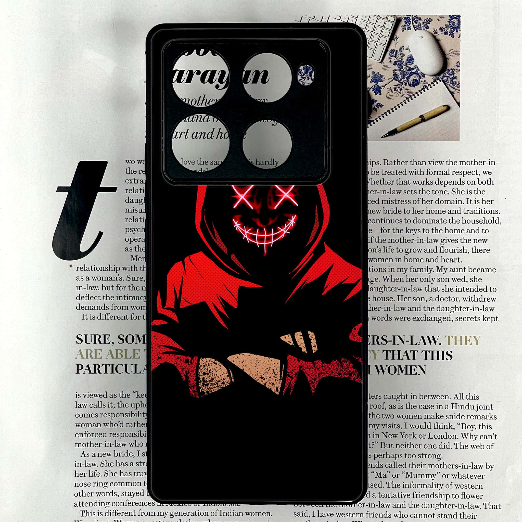 Infinix Note 40 Pro Plus -Anonymous 2.0 Series - Premium Metal Printed soft Bumper shock Proof Case
