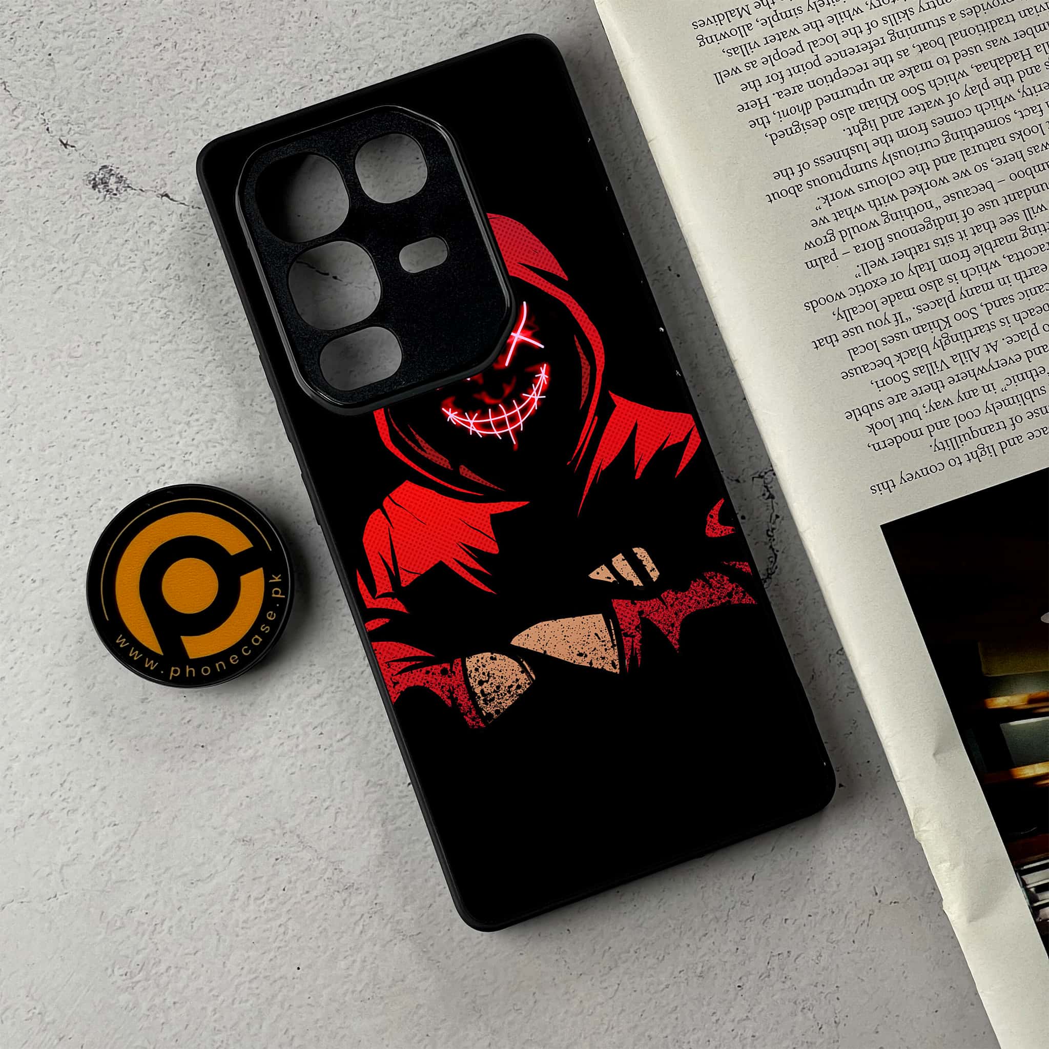 Infinix Note 50 - Anonymous 2.0 Series - Premium Metal Printed Soft Bumper Shockproof Case