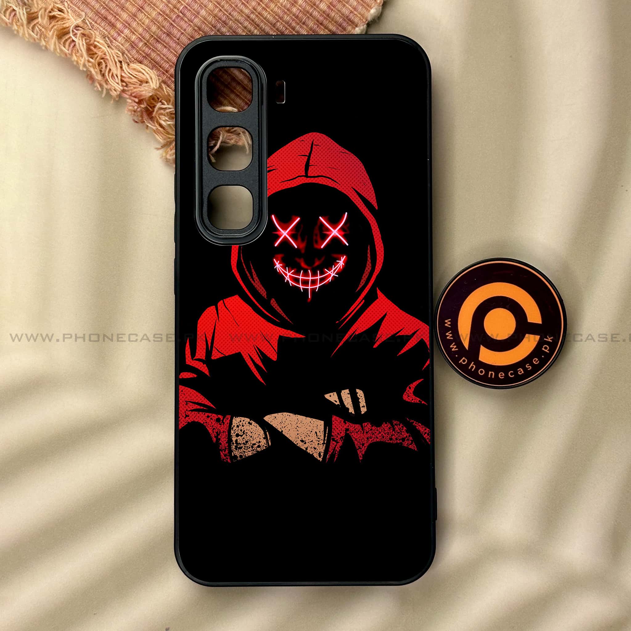 Infinix Hot 60 Pro - Anonymous 2.0 Series - Premium Metal Printed soft Bumper shock Proof Case