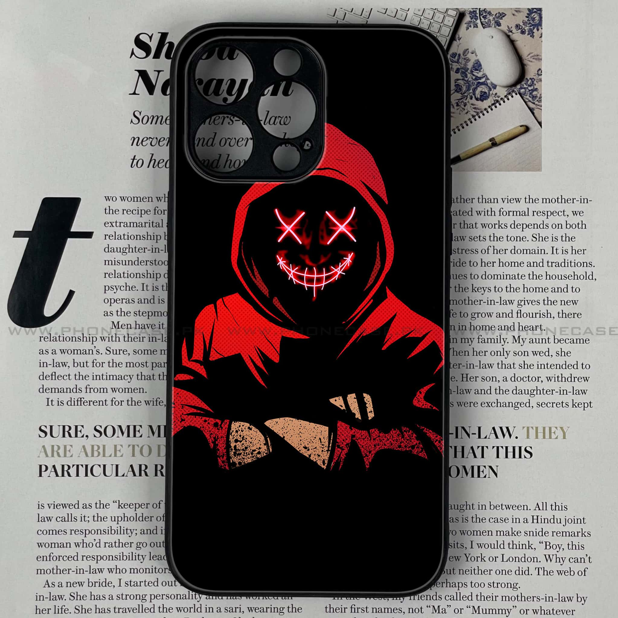 iPhone 11 Pro Max - Anonymous 2.0   Series - Premium Printed Glass soft Bumper shock Proof Case