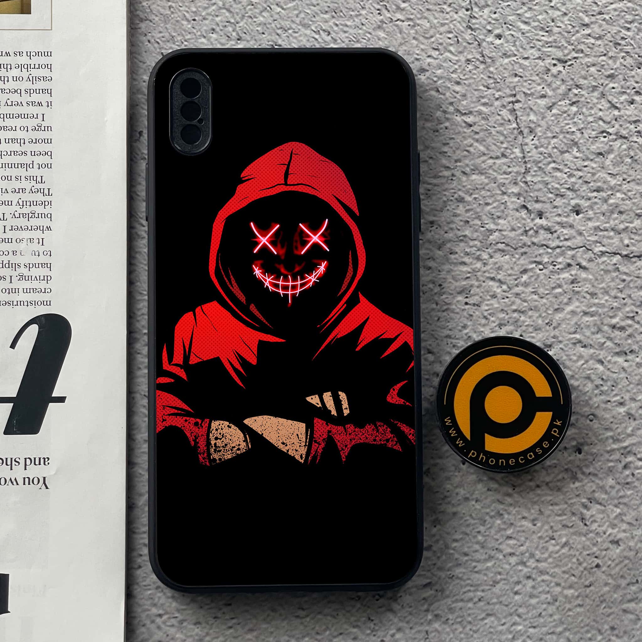 iPhone XS Max - Anonymous 2.0 Series  - Premium Metal Printed soft Bumper shock Proof Case