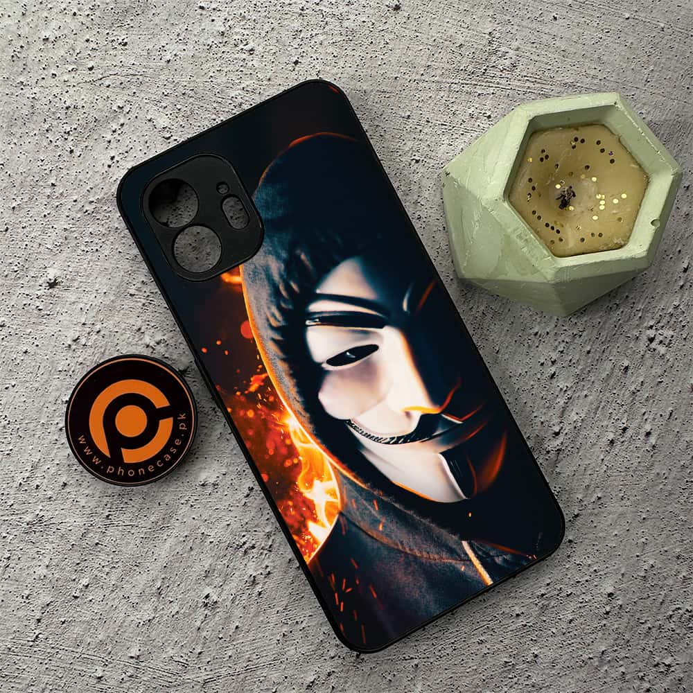 Nothing Phone 2 - Anonymous 2.0 Series - Premium Metal  Printed soft Bumper shock Proof Case