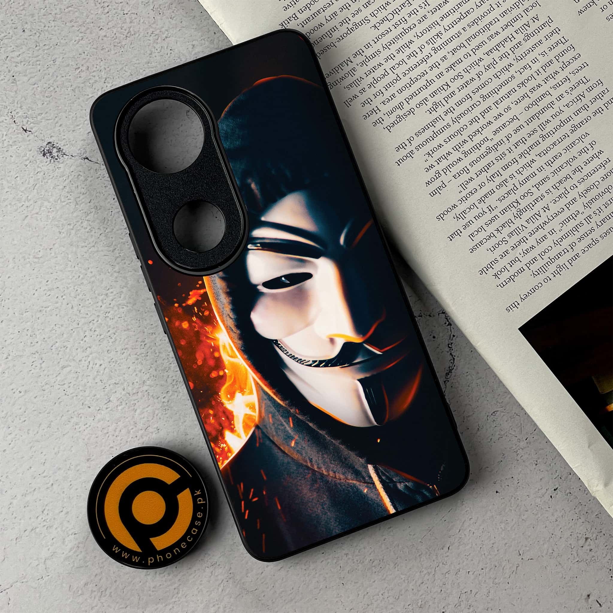 Vivo V50 - Anonymous 2.0 Series - Premium Metal Printed Soft Bumper Shockproof Case