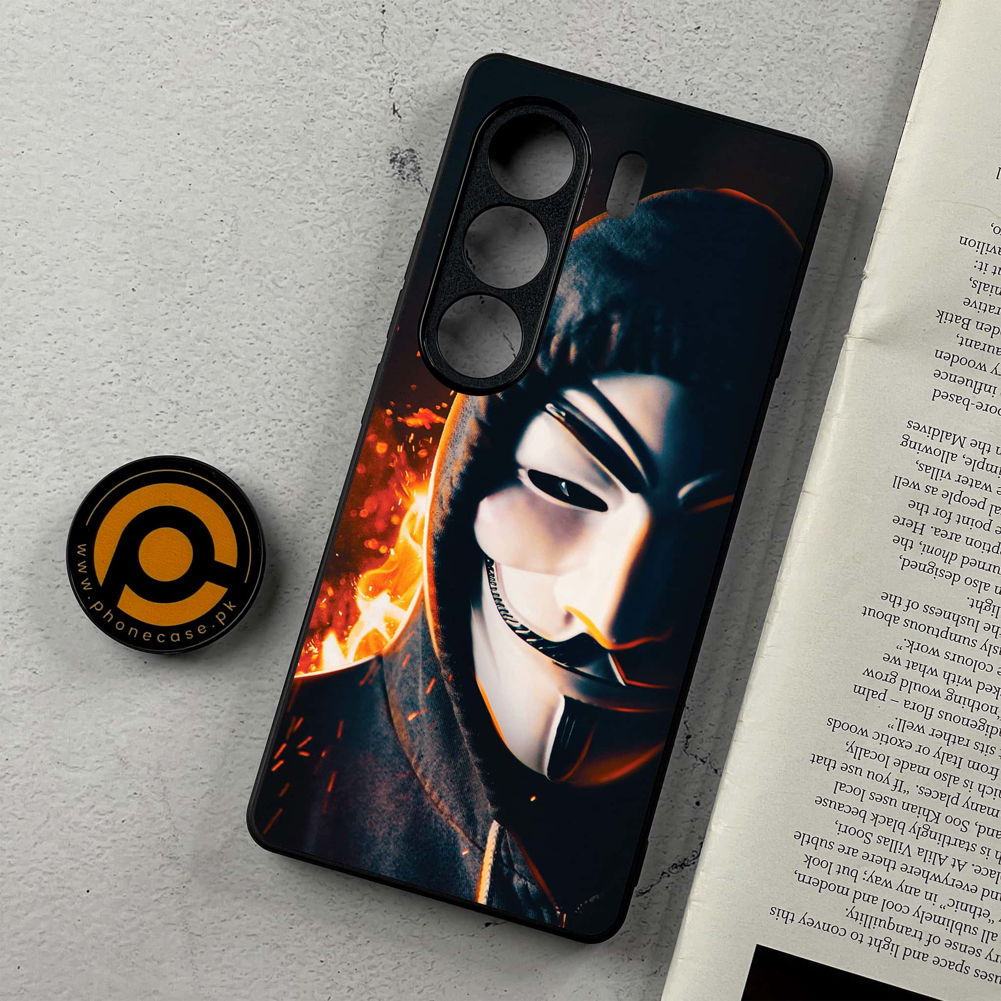 Tecno Camon 40 - Anonymous 2.0 Series - Premium Metal Printed Soft Bumper Shockproof Case