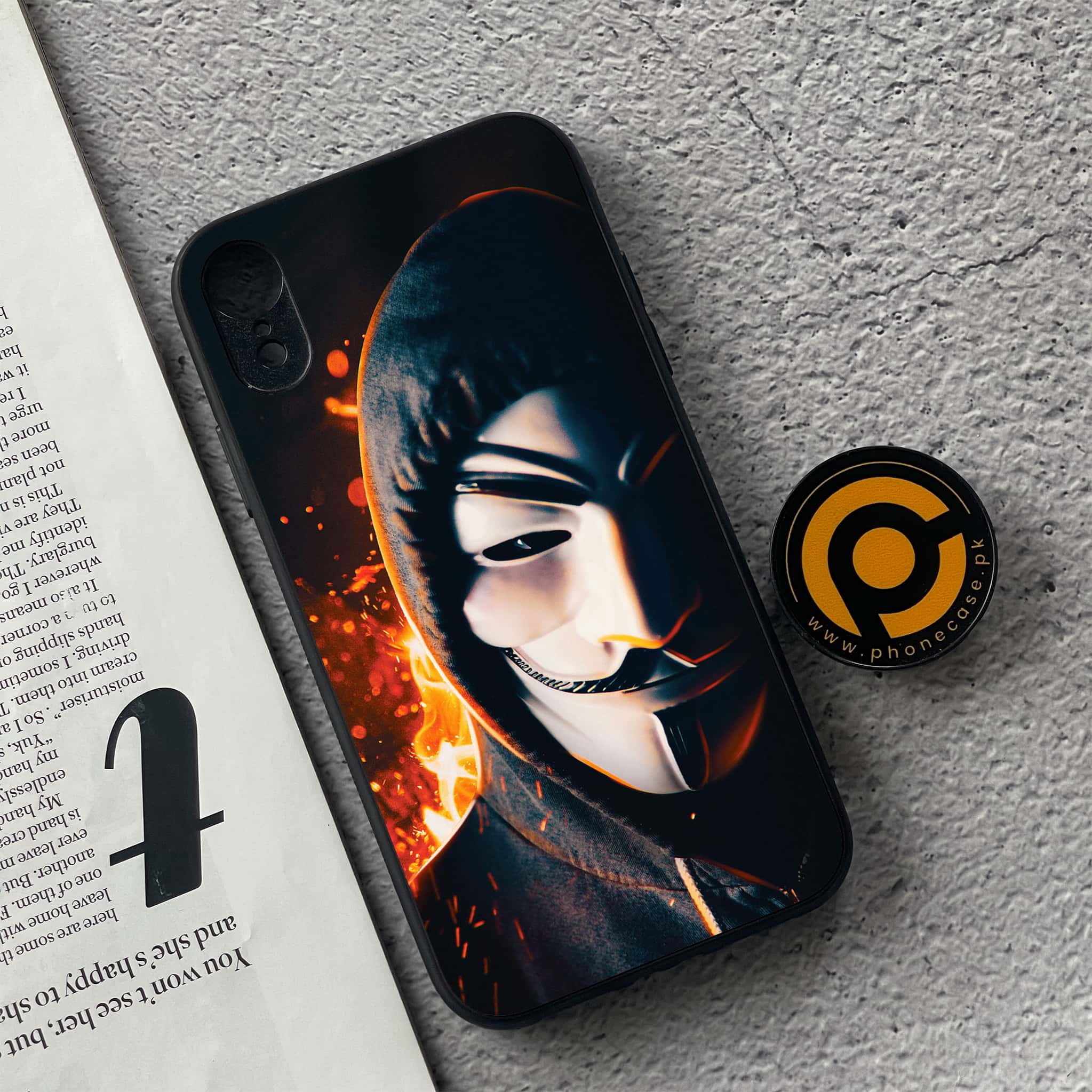 iPhone XR - Anonymous 2.0 Series - Premium Metal Printed soft Bumper shock Proof Case