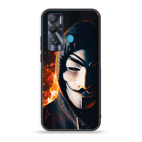 Tecno Pova Neo Anonymous 2.0 Design 6  Premium Printed Glass soft Bumper shock Proof Case CS-8650 CS-8651