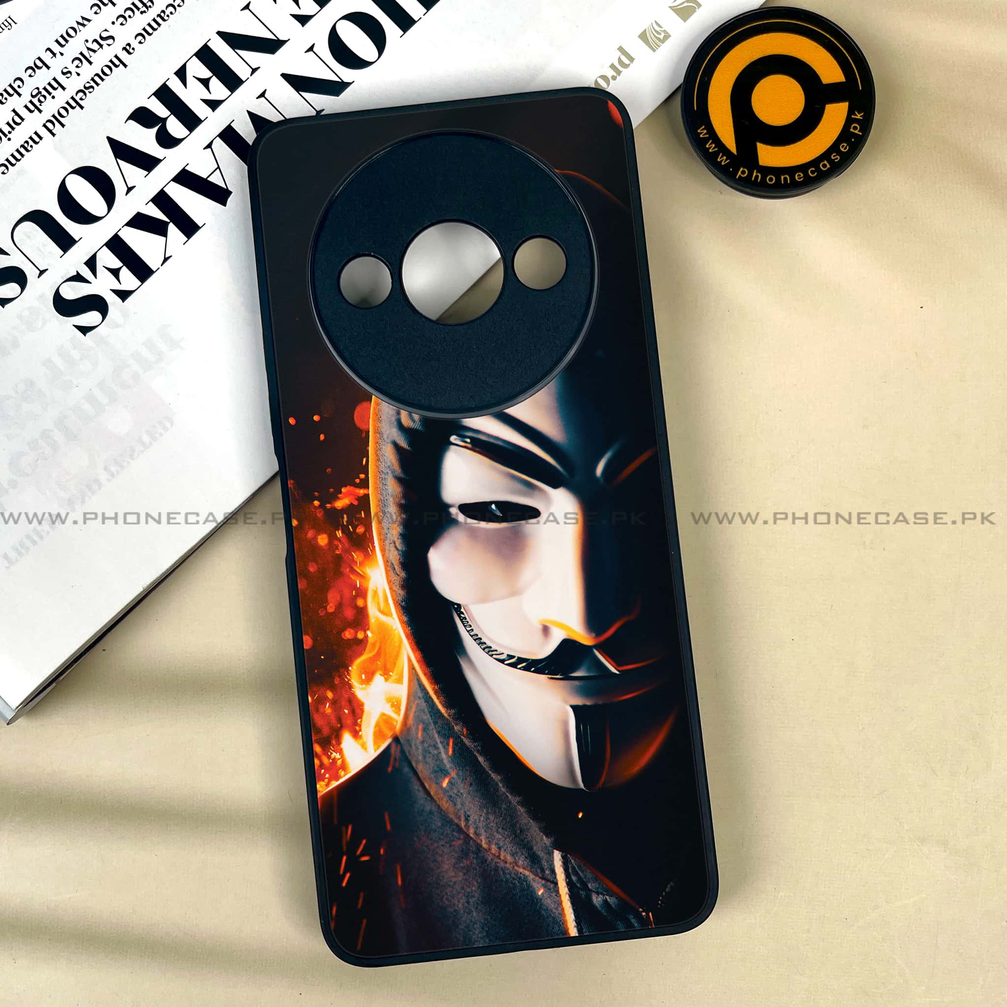 Xiaomi Redmi A3x - Anonymous 2.0 Series - Premium Printed Metal soft Bumper shock Proof Case