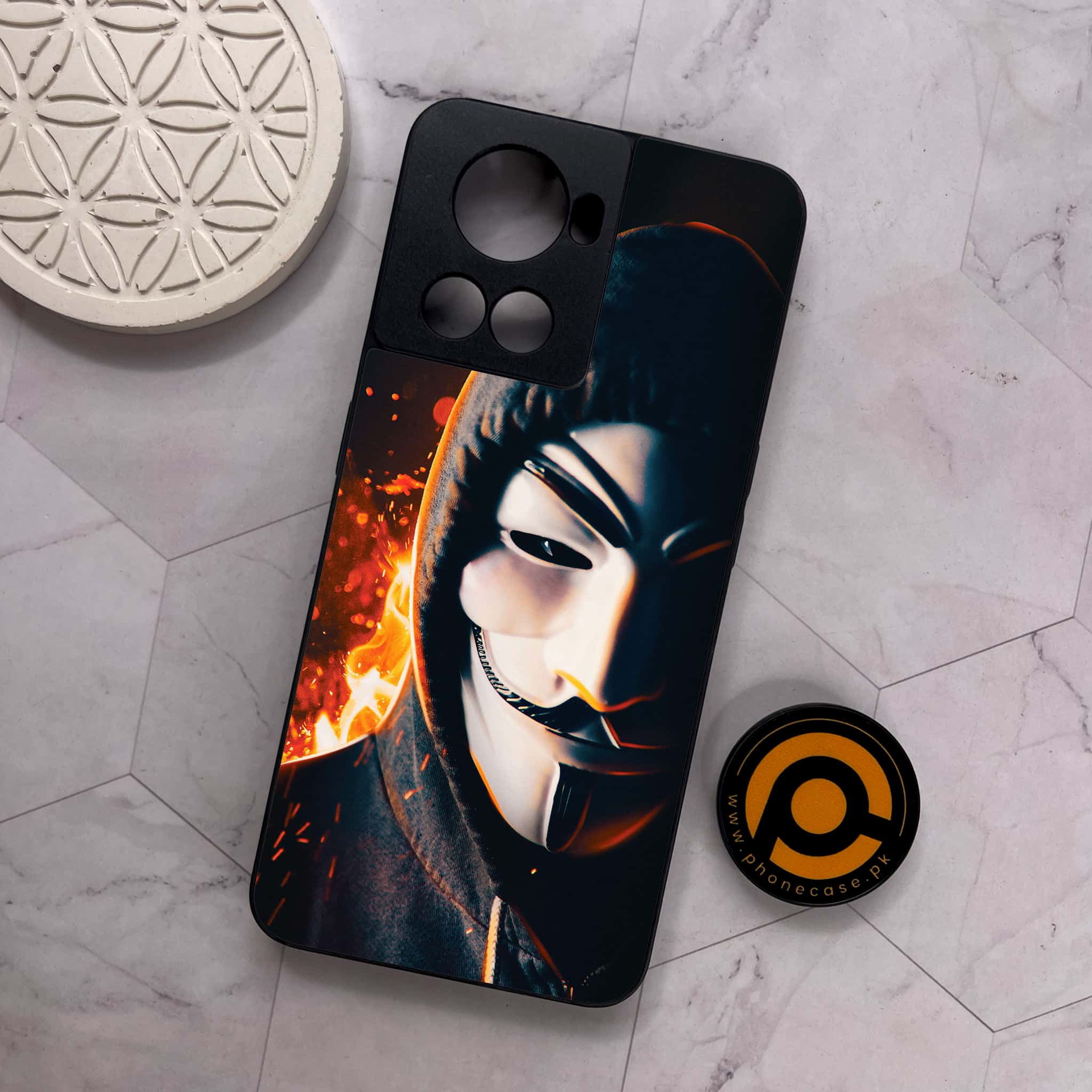OnePlus 10R - Anonymous 2.0 Series - Premium Metal Printed soft Bumper shock Proof Case