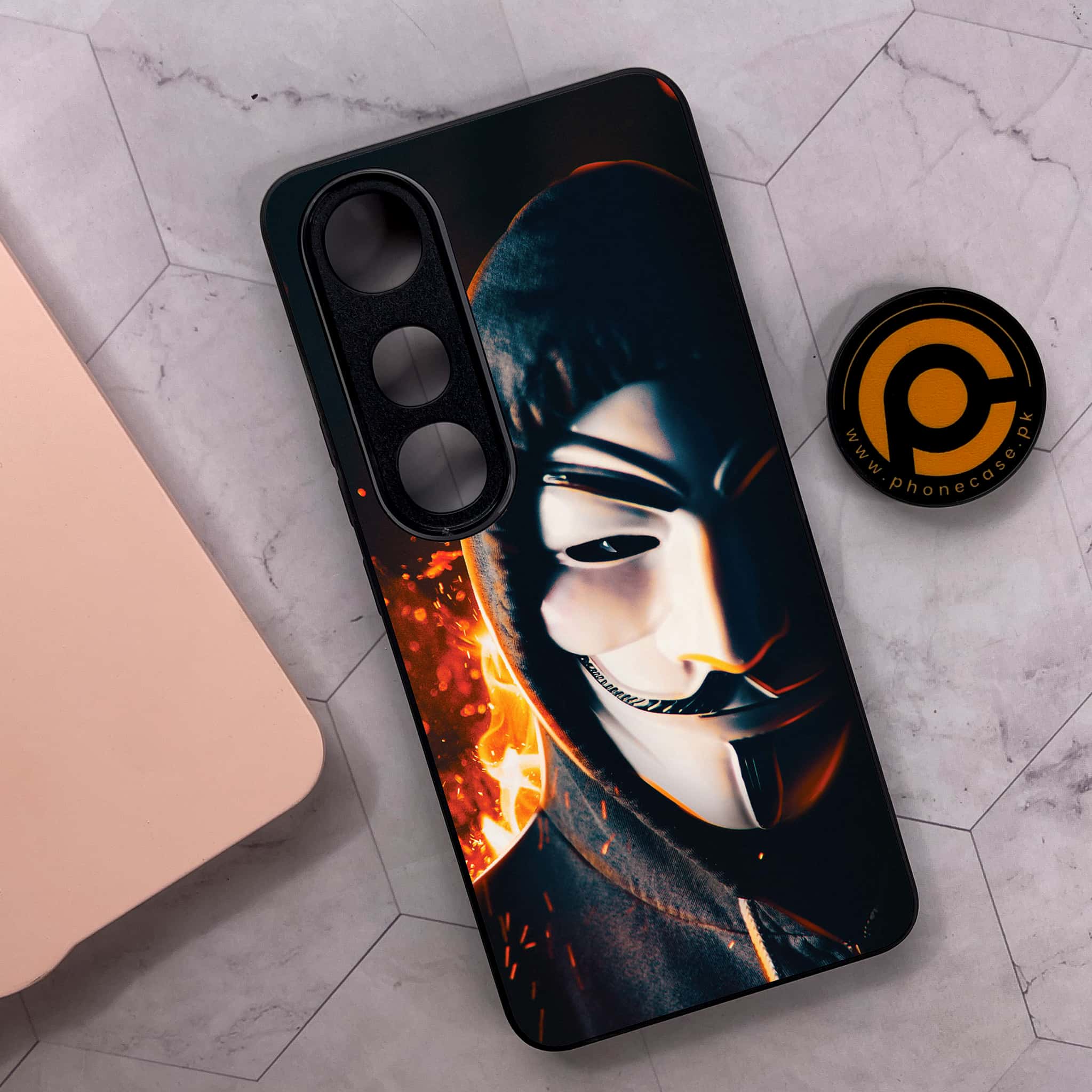 Vivo V50 Lite - Anonymous 2.0 Series - Premium Metal Printed soft Bumper shock Proof Case