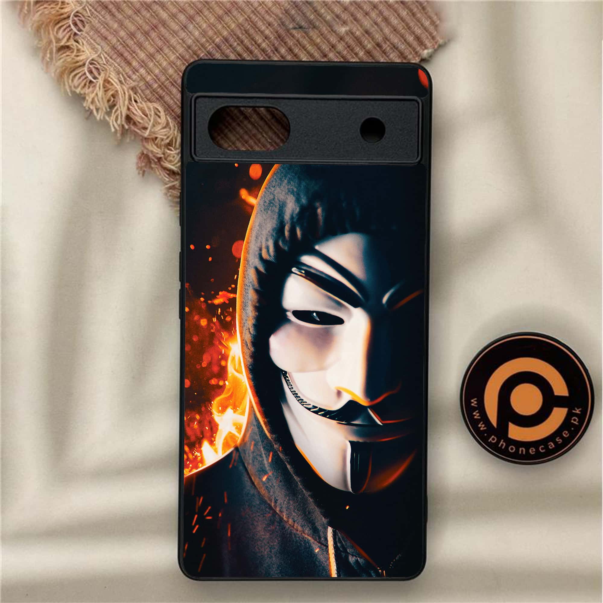 Google Pixel 6A - Anonymous 2.0 Series - Premium Metal Printed soft Bumper Shock Proof Case