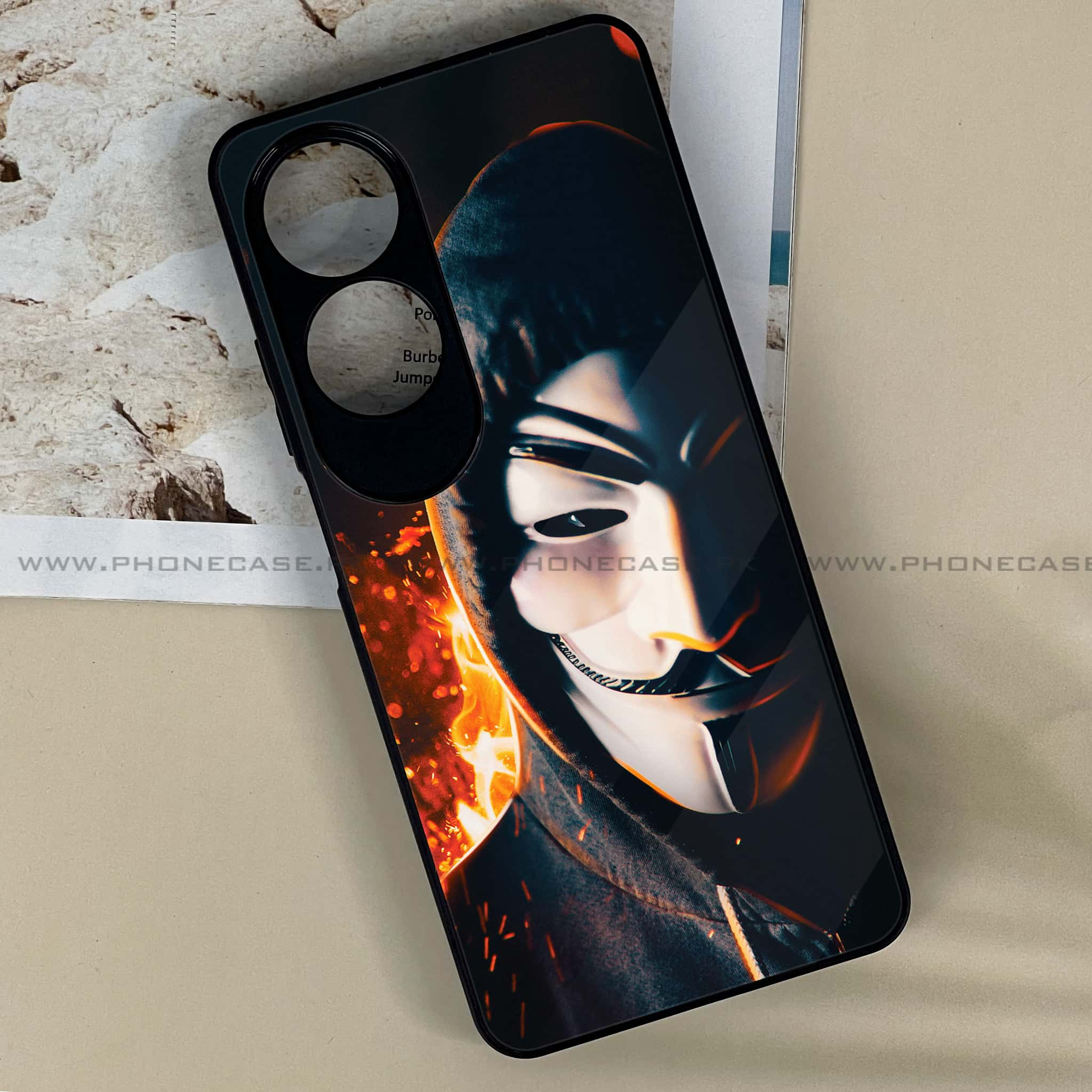 Oppo A60 - Anonymous 2.0 Series - Premium Printed Metal soft Bumper shock Proof Case