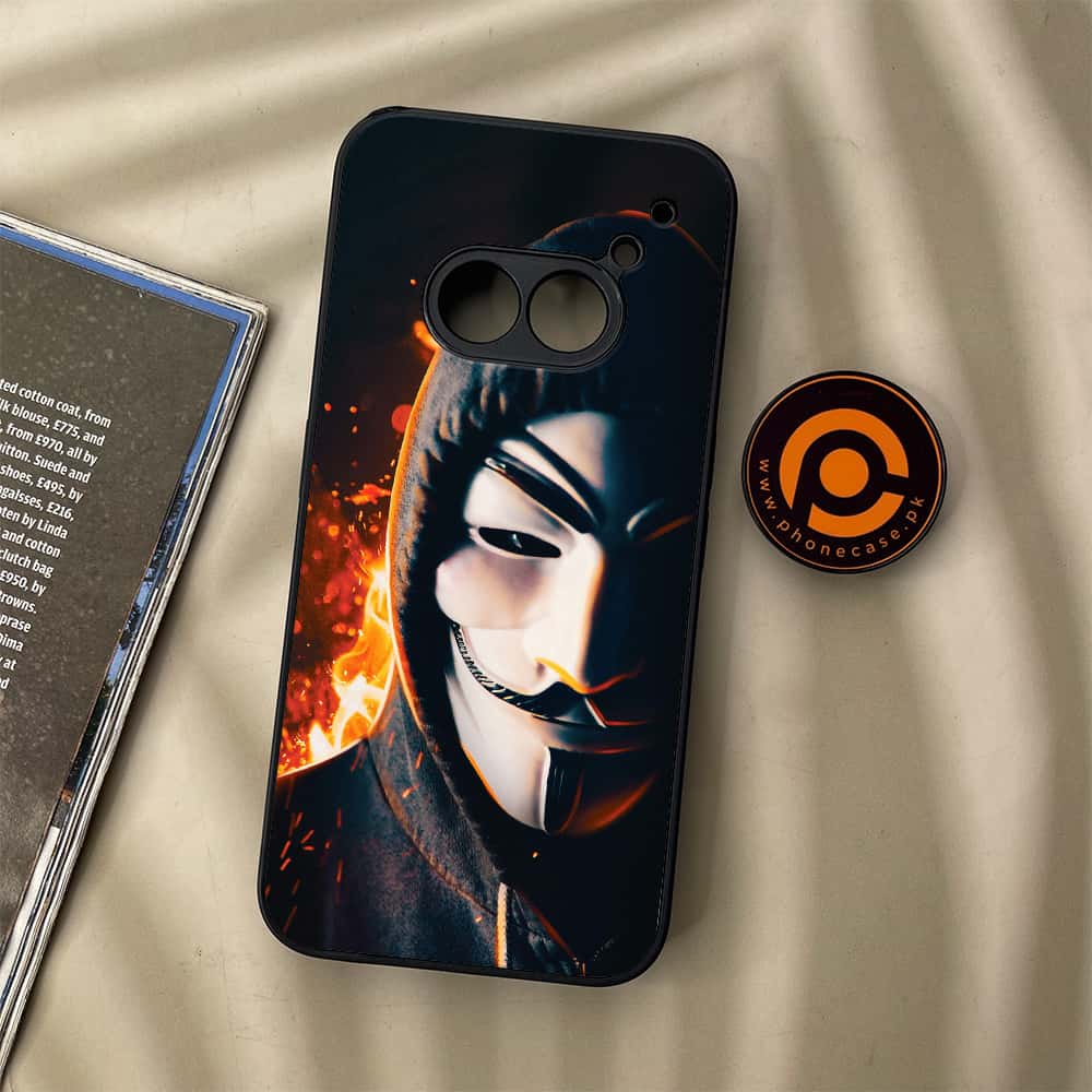Nothing Phone (2a) - Anonymous 2.0 Series - Premium Metal Printed soft Bumper Shock Proof Case