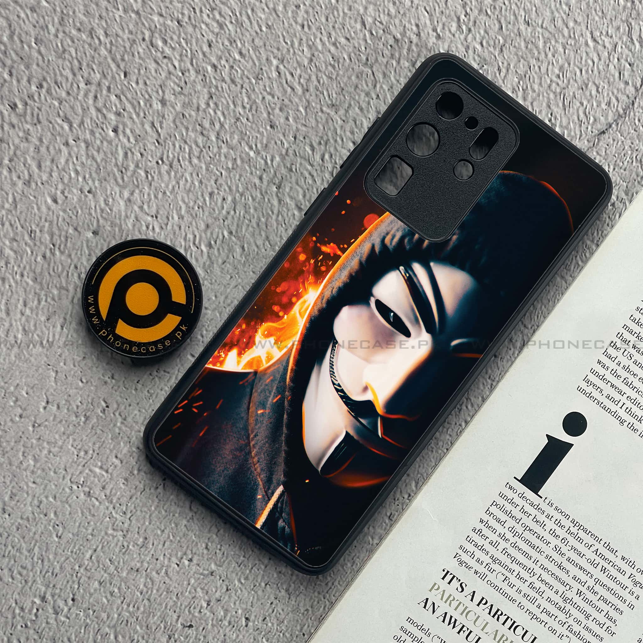 Samsung Galaxy S20 Ultra - Anonymous series 2.0 - Premium Printed Glass soft Bumper shock Proof Case