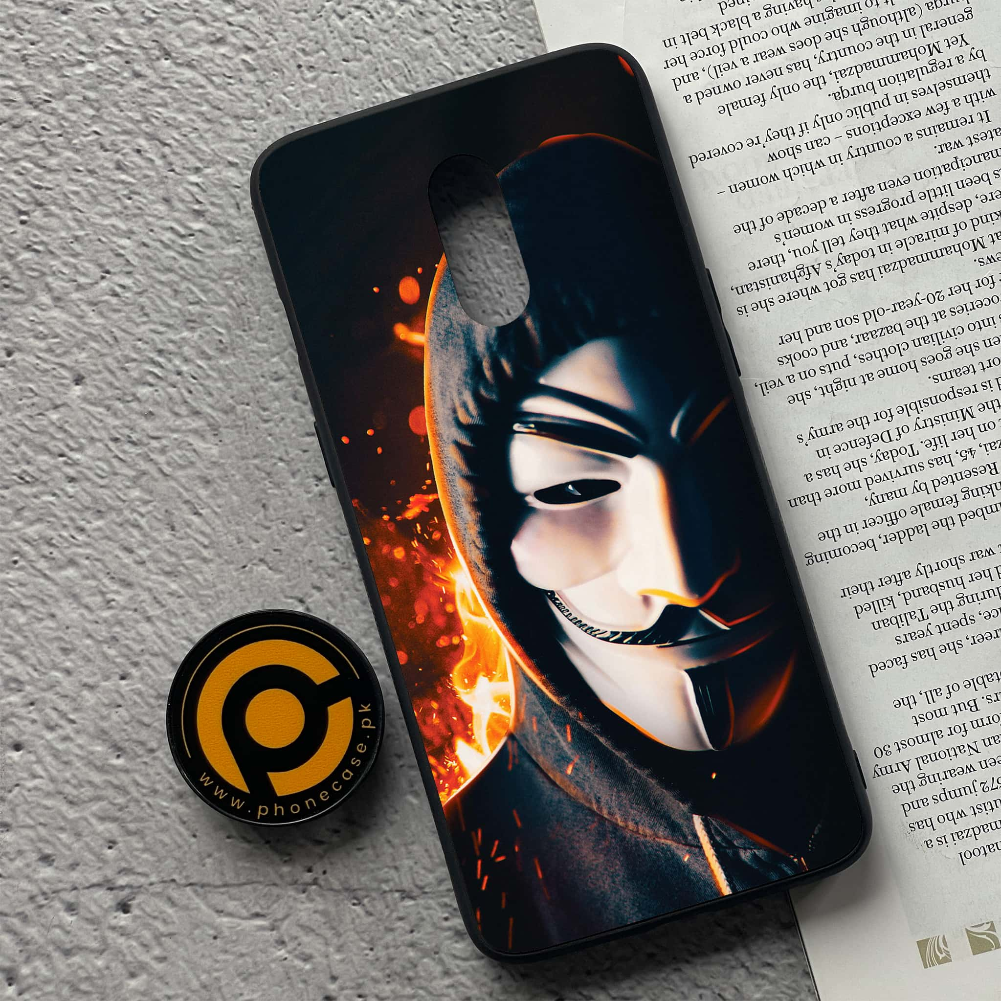 OnePlus 7 - Anonymous 2.0 Series - Premium Printed Glass soft Bumper shock Proof Case