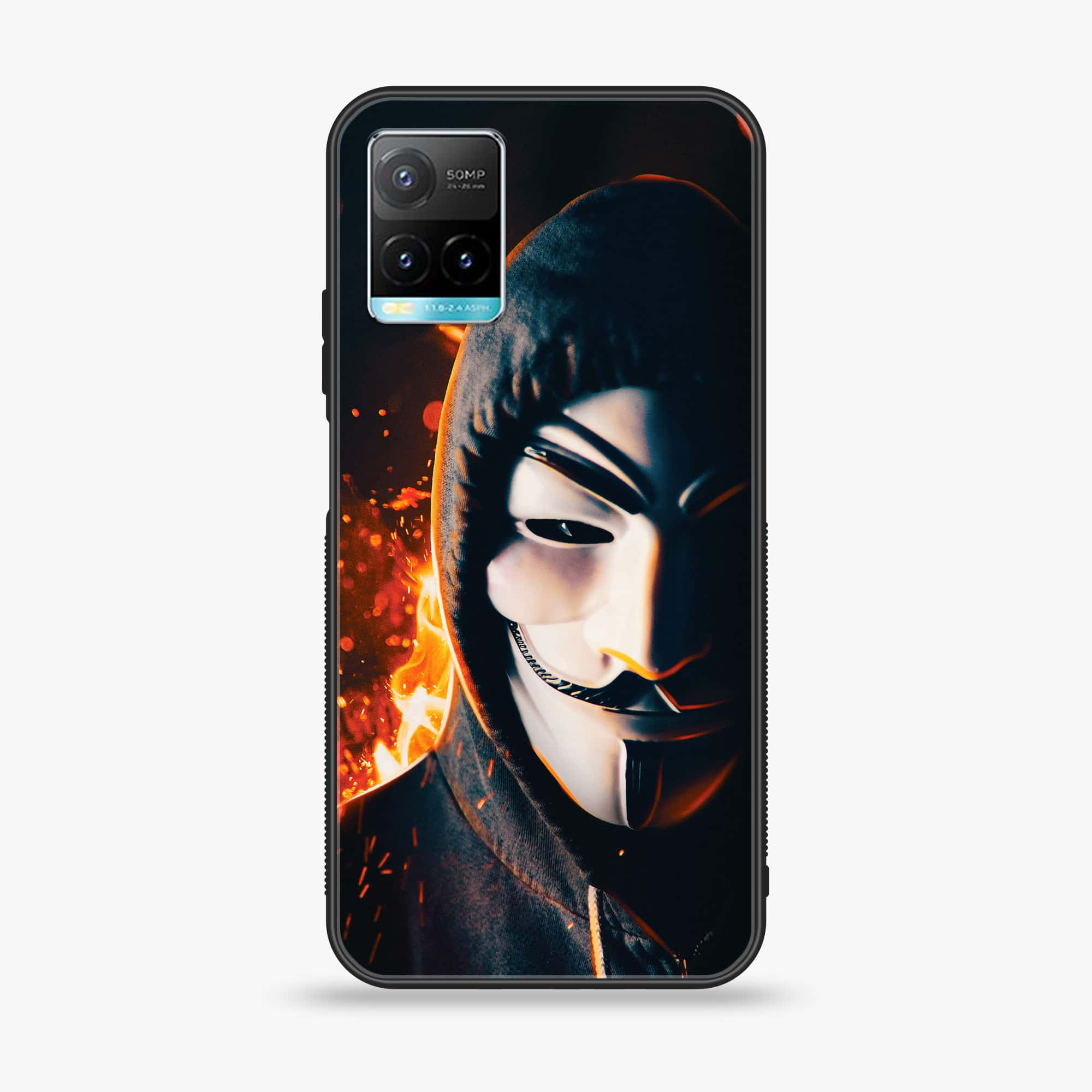 Vivo Y33T - Anonymous 2.0  Series - Premium Printed Glass soft Bumper shock Proof Case