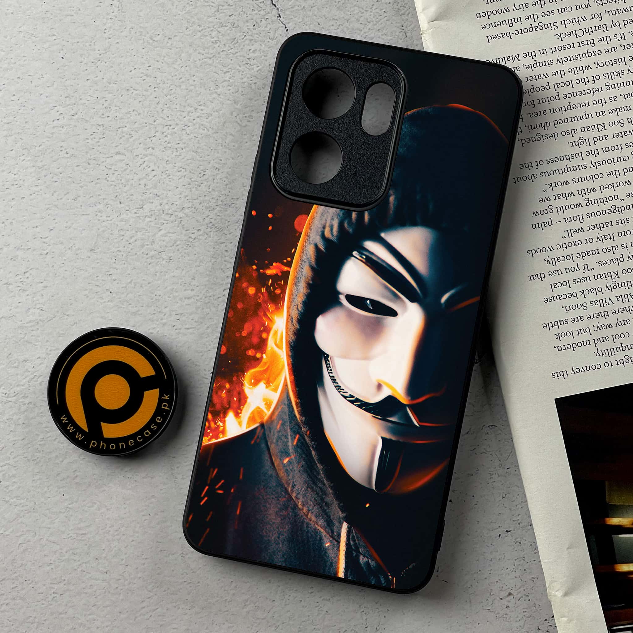 Oppo Reno 13F - Anonymous 2.0 Series - Premium Metal Printed Soft Bumper Shockproof Case