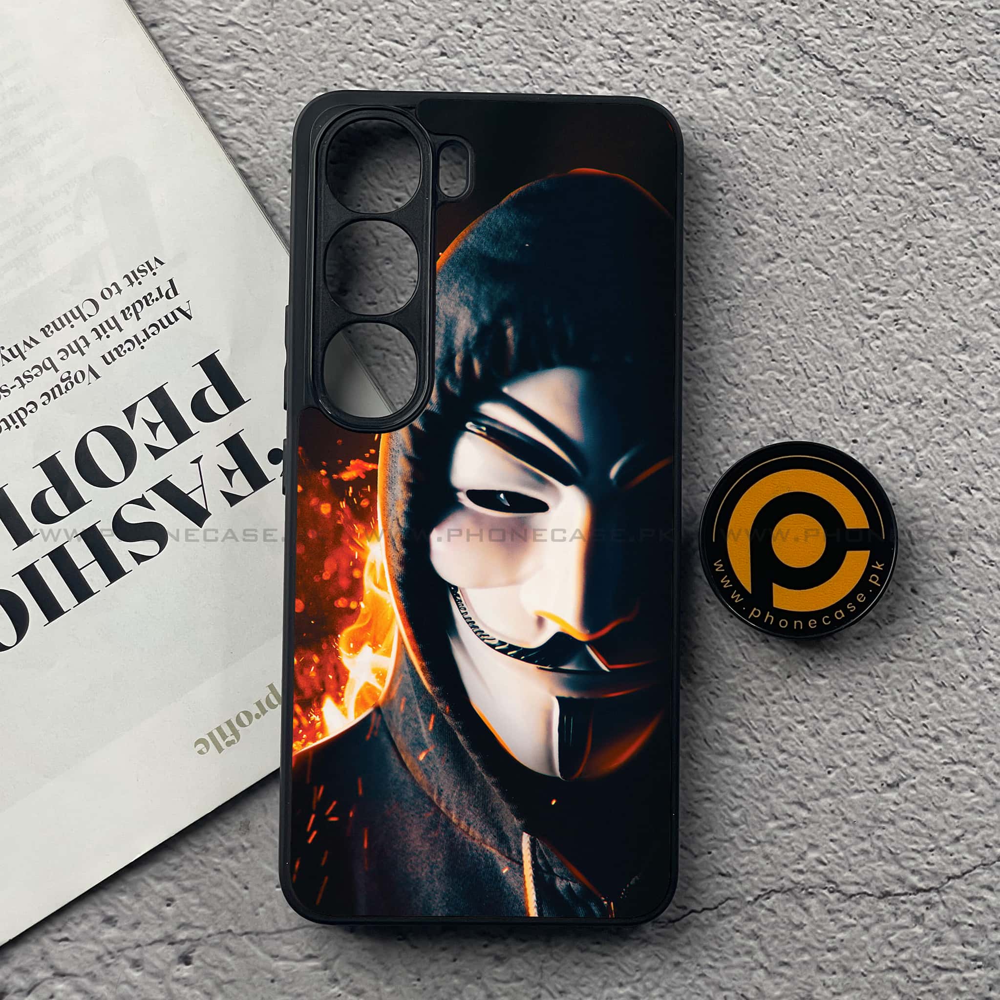 Vivo V40 Lite (IDN) - Anonymous 2.0 Series - Premium Metal Printed soft Bumper Shock Proof Case