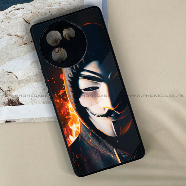 Vivo V30E - Anonymous 2.0 Design 6 - Premium Printed Metal soft Bumper shock Proof Case CS-17799