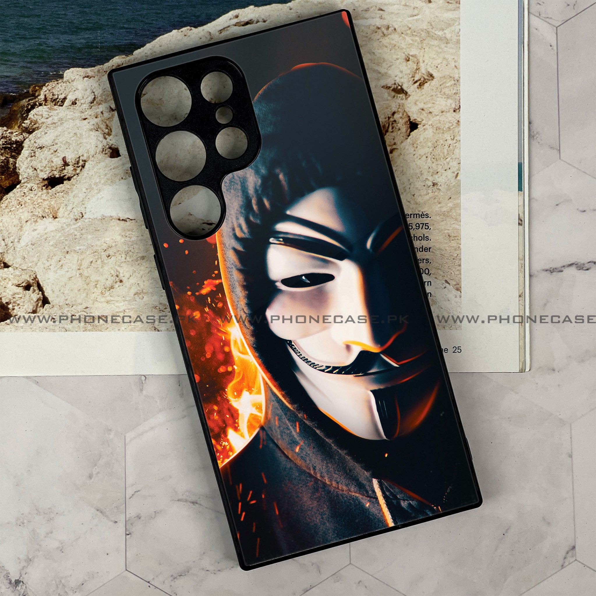 Galaxy S21 Ultra - Anonymous 2.0 Series - Premium Metal Printed soft Bumper shock Proof Case