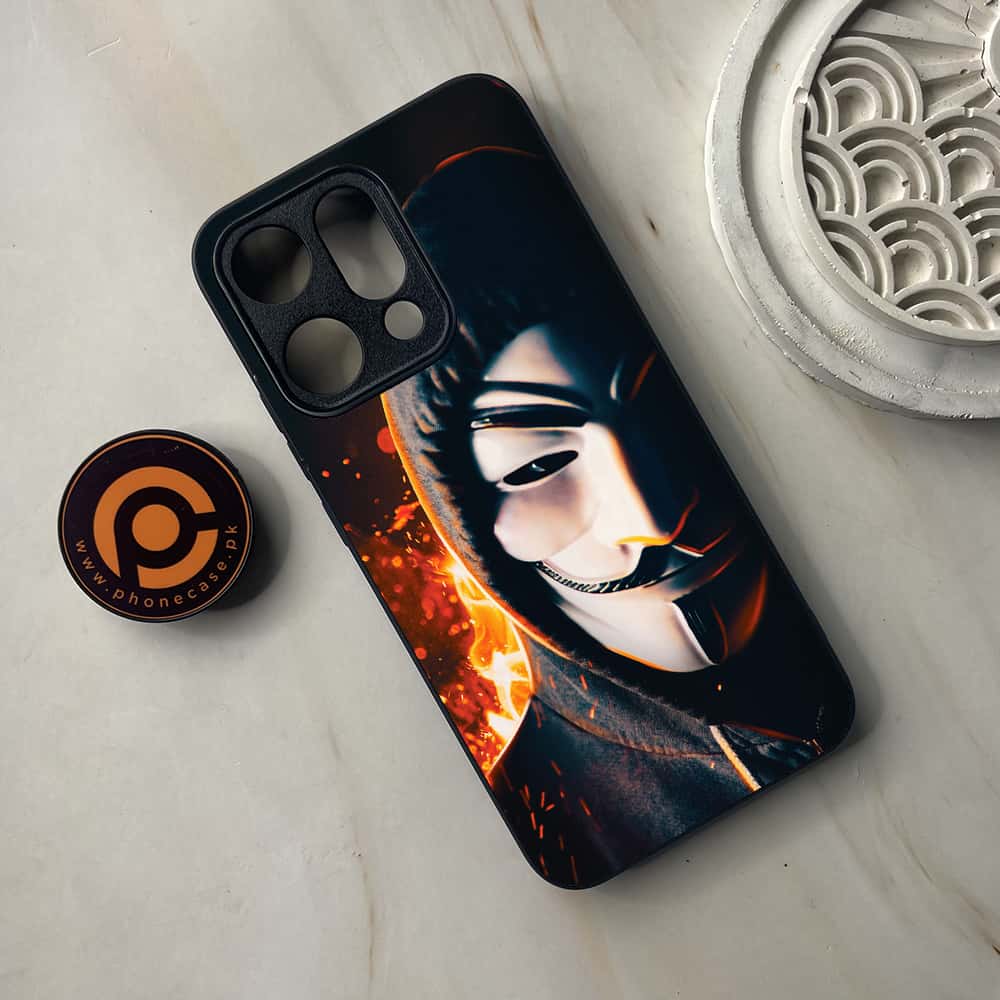 Oppo Reno 14 5G - Anonymous 2.0 Series - Premium Metal Printed soft Bumper shock Proof Case